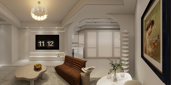 圆洲装饰徐玲-圆洲装饰新兴岚湾88幢1102室100平设计师徐大美-装修设计方案