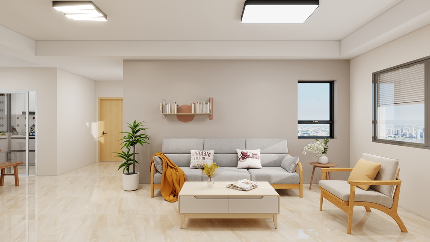吴爽- 82m²原木简约风装修效果图