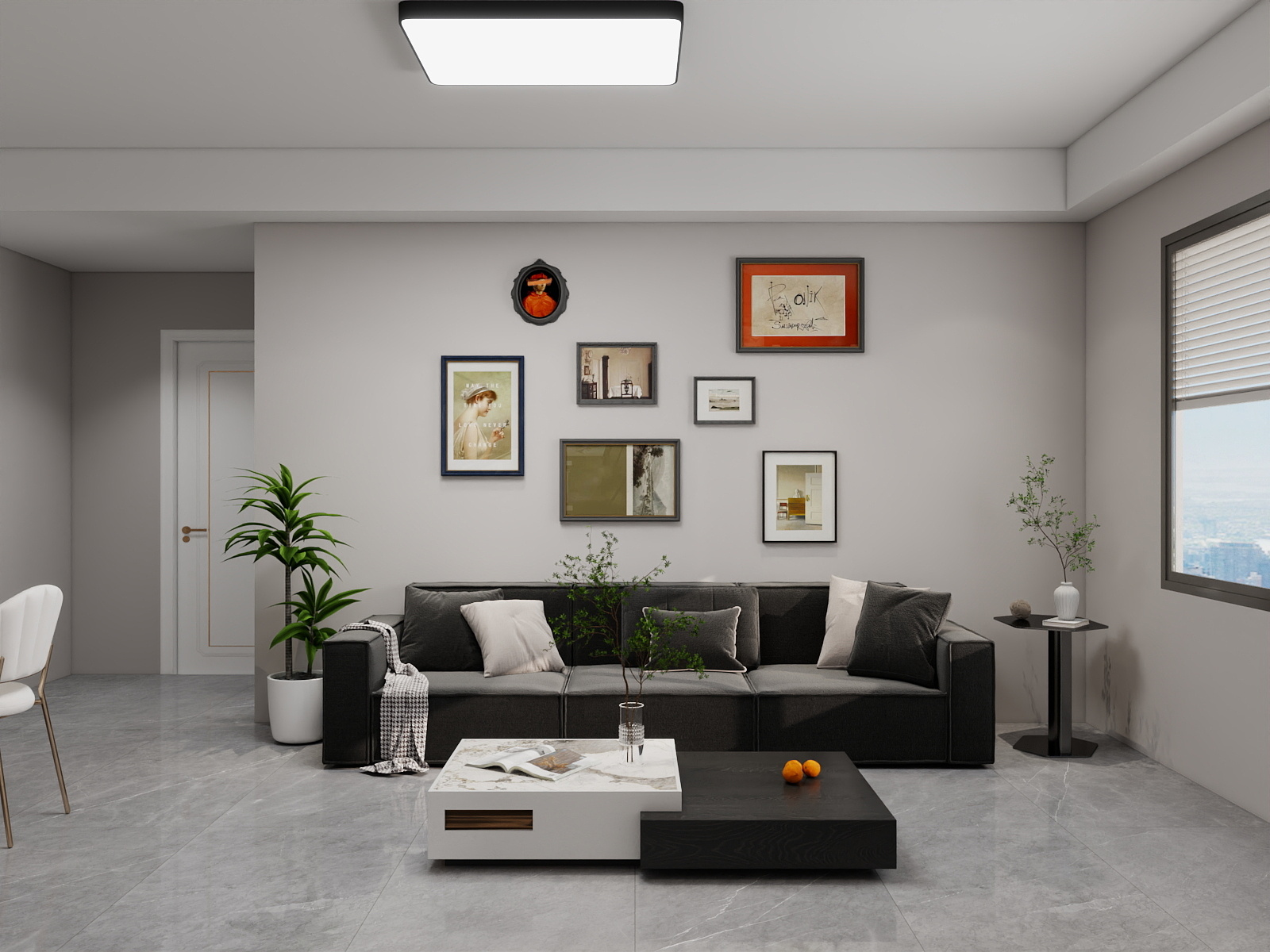 吴爽-58m²现代简约风格装修效果图