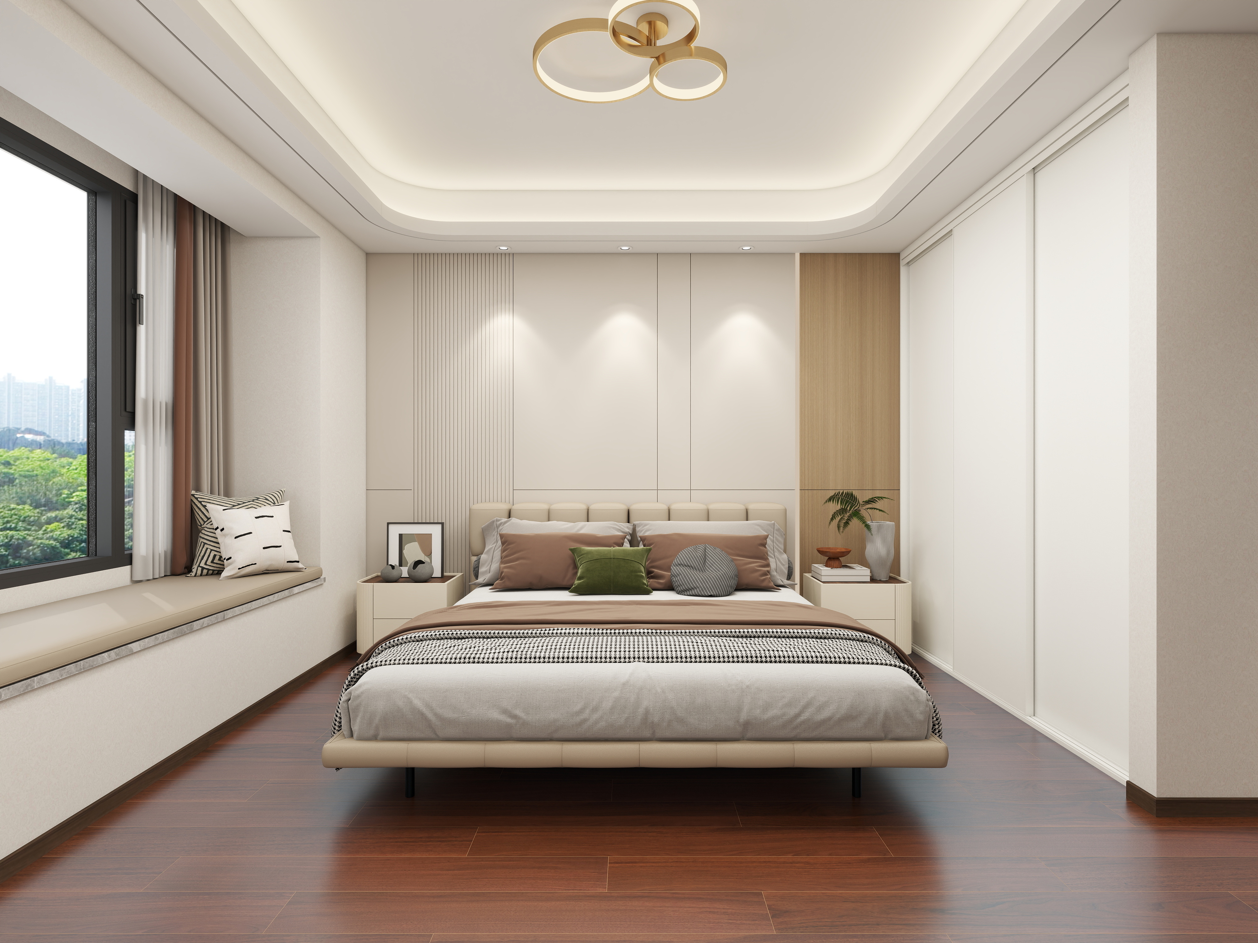 知现在77-144㎡4室装修效果图