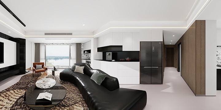 六安装饰设计-黄-紫薇公馆6-1204-装修设计方案