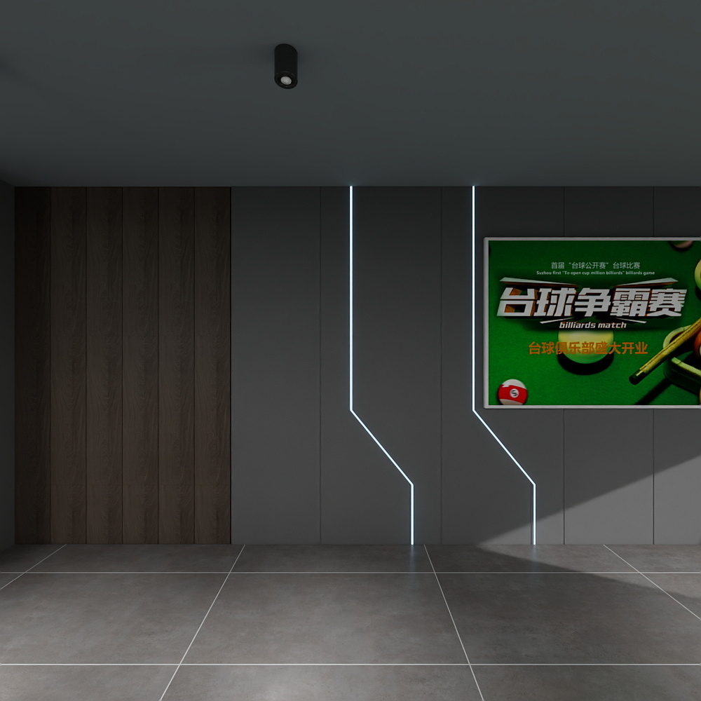 设计师玉京子-台球棋牌二层大厅装修效果图第3张