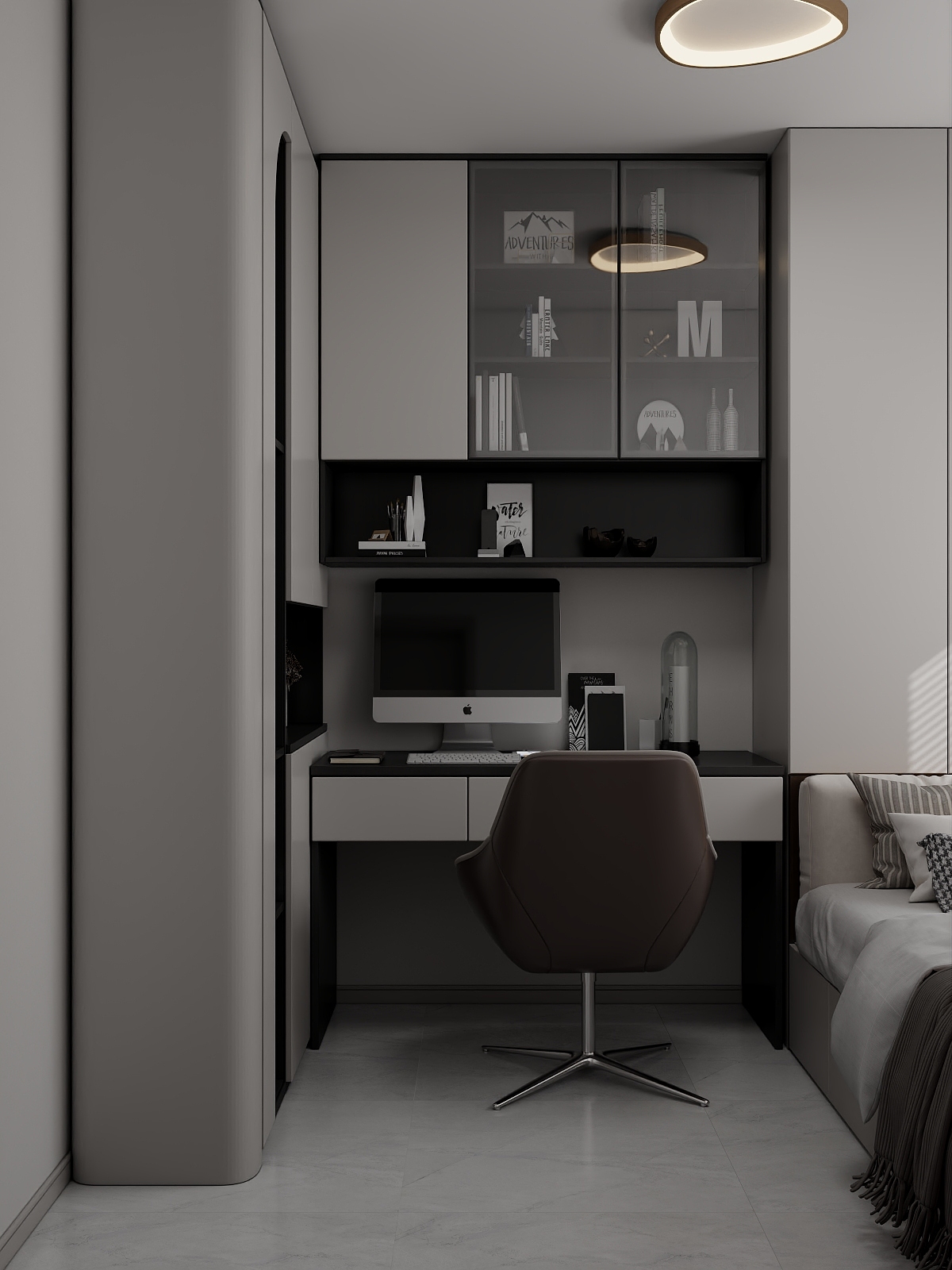 吴爽-106m²现代简约风格设计 装修效果图