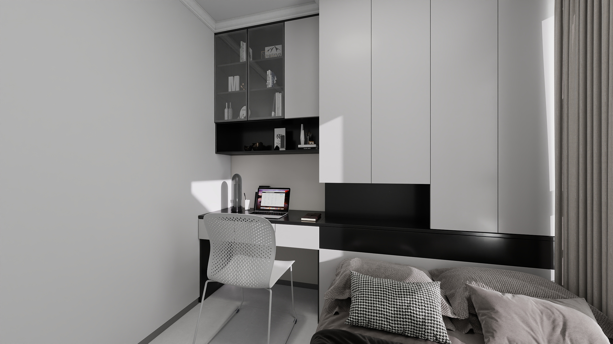 設計師-魏彦熙-锦林云湖D2极致黑白灰-装修设计方案