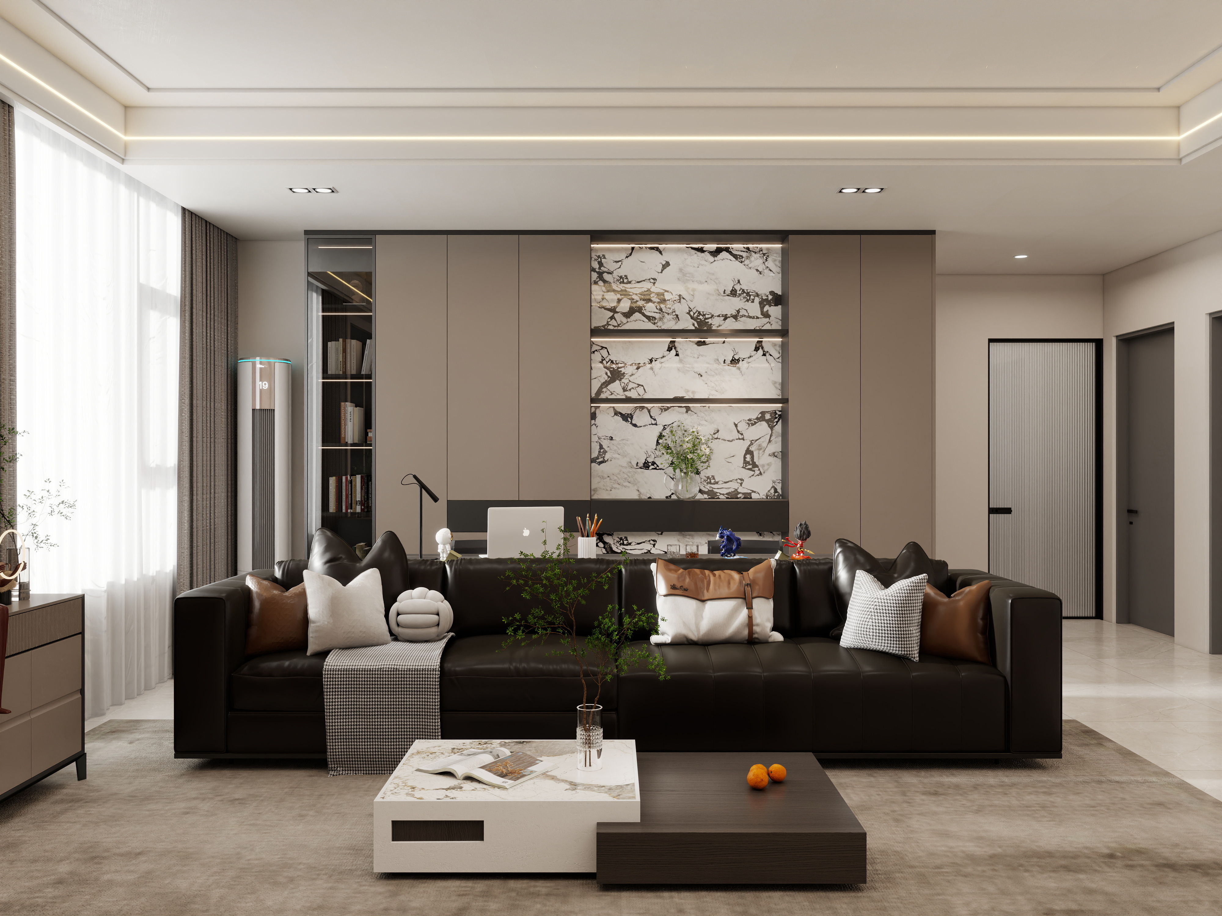 壹诺设计工作室-自建房-现代简约装修效果图