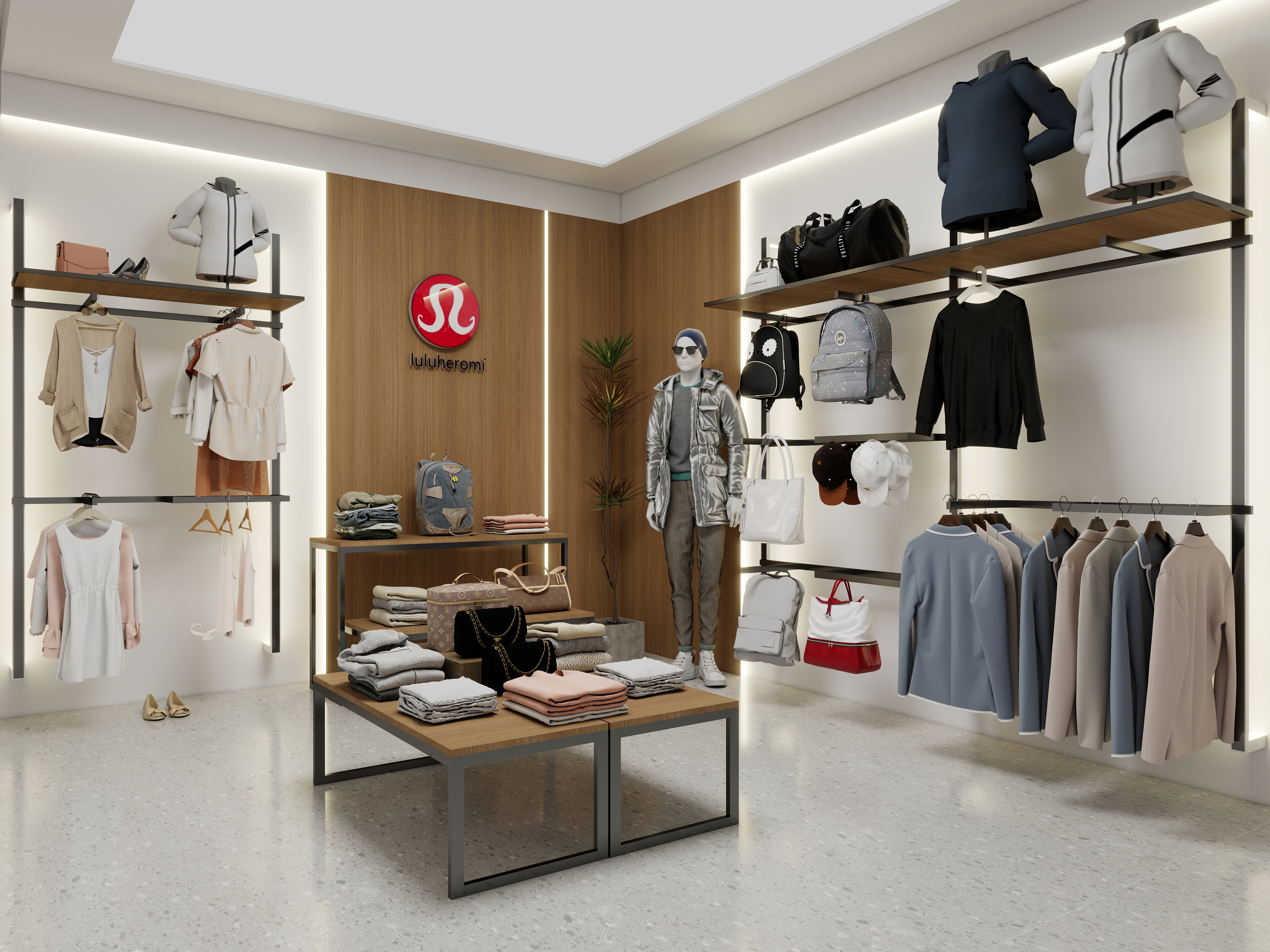 方屿空间设计工作室-lulu服装直播间-装修设计方案