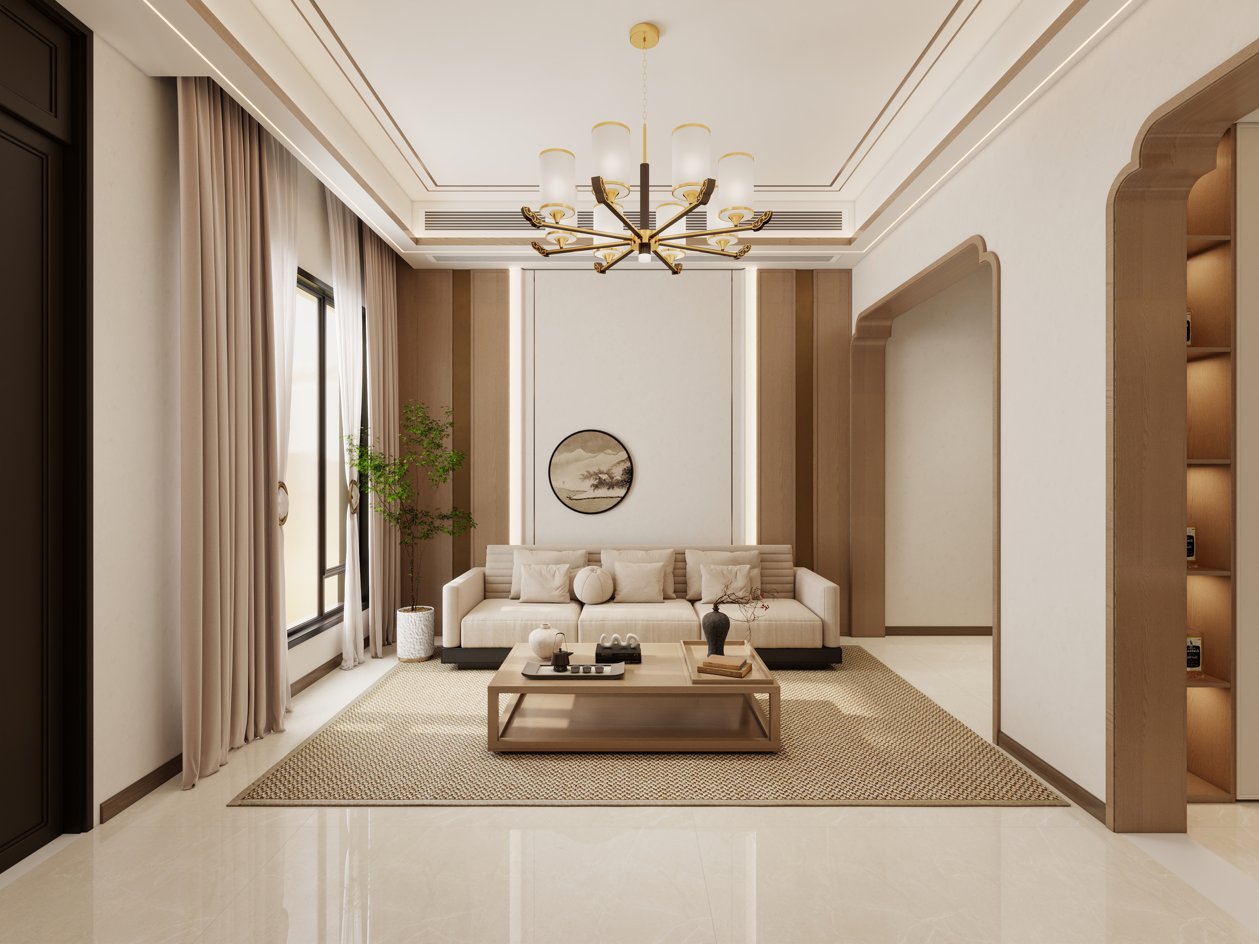 孙有权-『余霞成绮』160平丨宋代美学别墅装修效果图