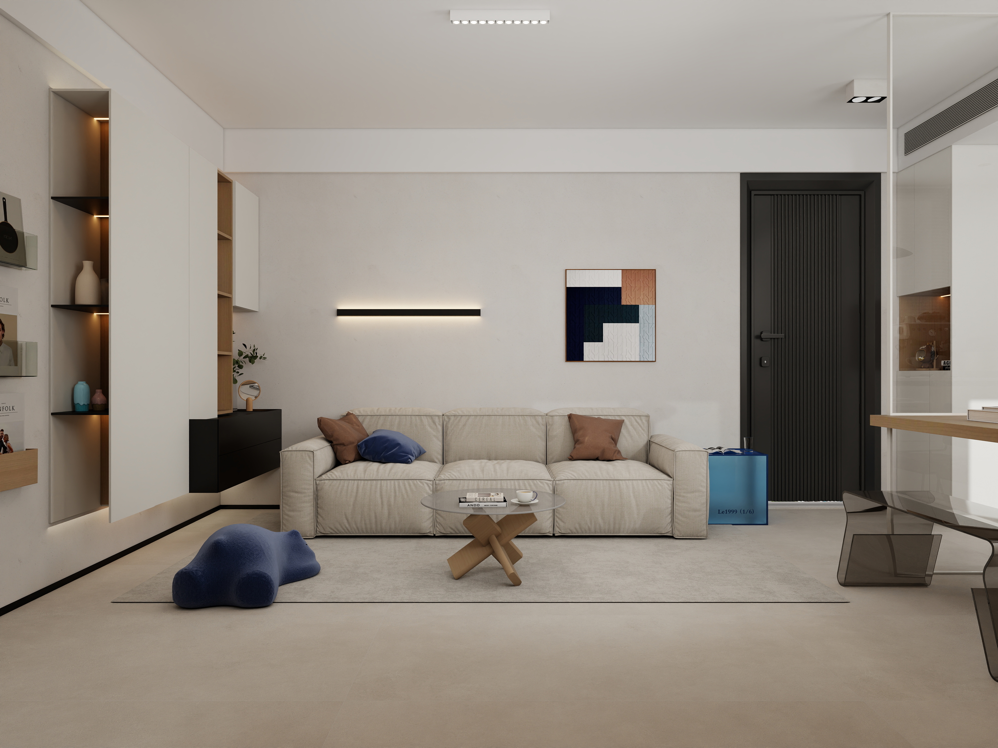 张煜强煜境设计-上海77平米现代原木三房-装修设计方案