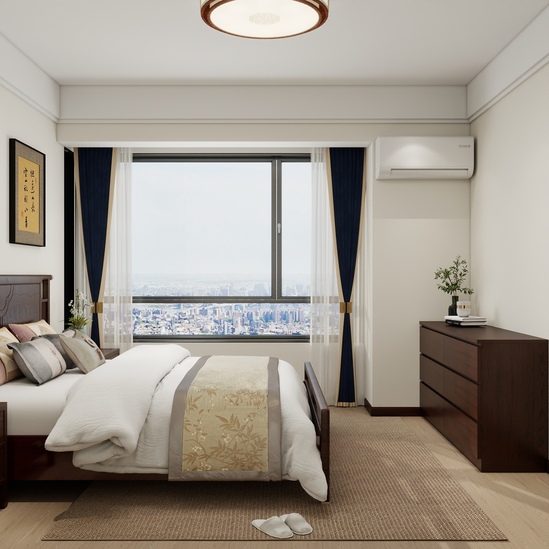 吴爽- 136m²新中式风格设计装修效果图