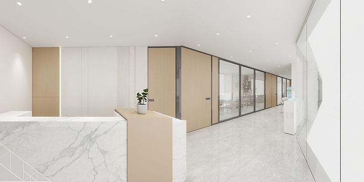 仟寻设计工作室-130平现代原木风办公室-装修设计方案