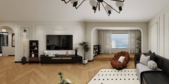 张亚琴设计-中海河山郡   法式复古-装修设计方案