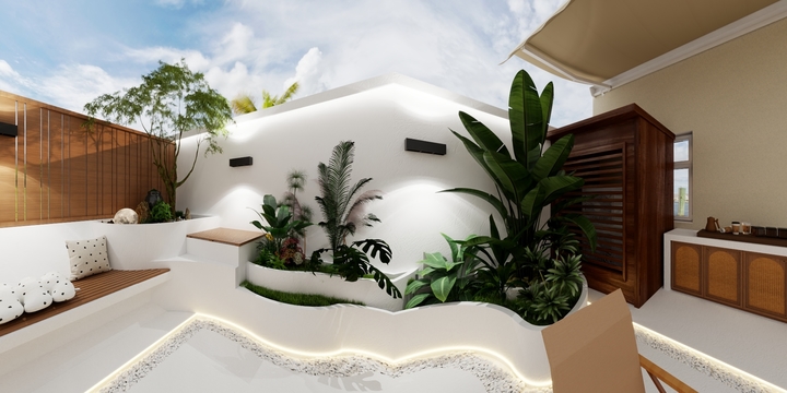 DesignerMs.Ding-奶油风庭院-装修设计方案