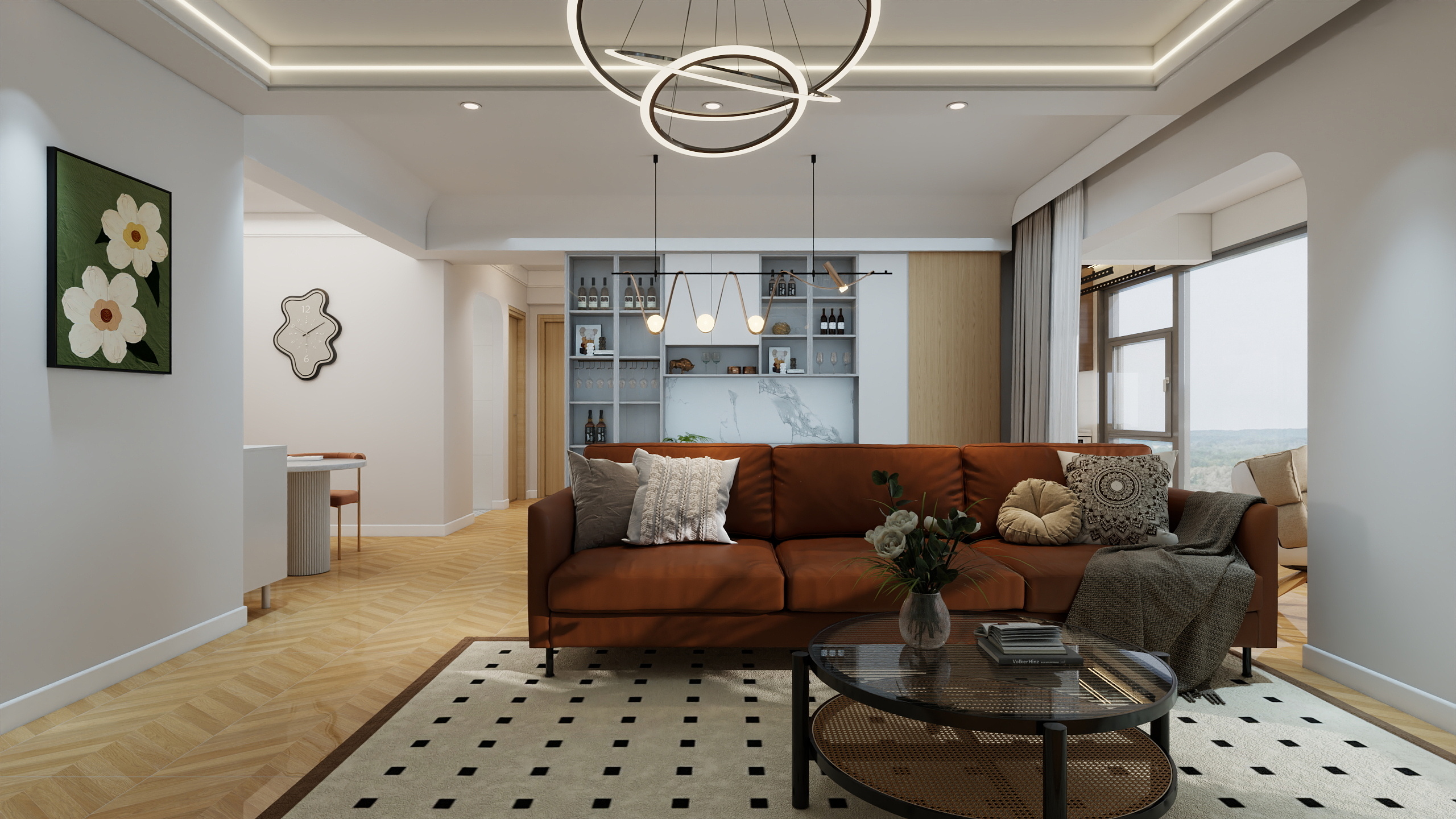 德源装饰DY-奶油133㎡3室装修效果图