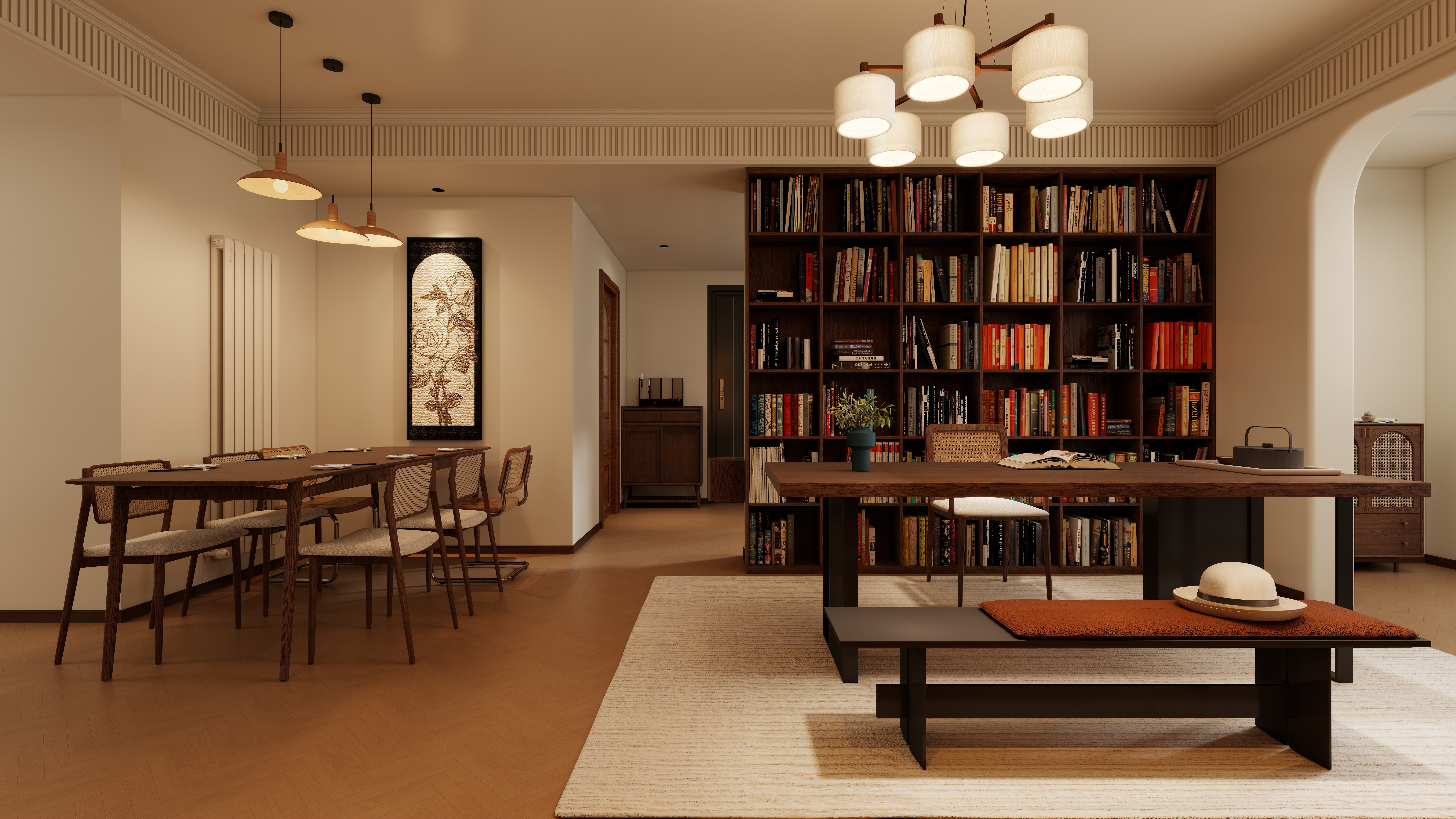 谢旗高-月明湾142㎡3室装修效果图