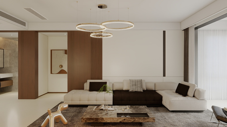 吴爽-142m²中古风格设计装修效果图