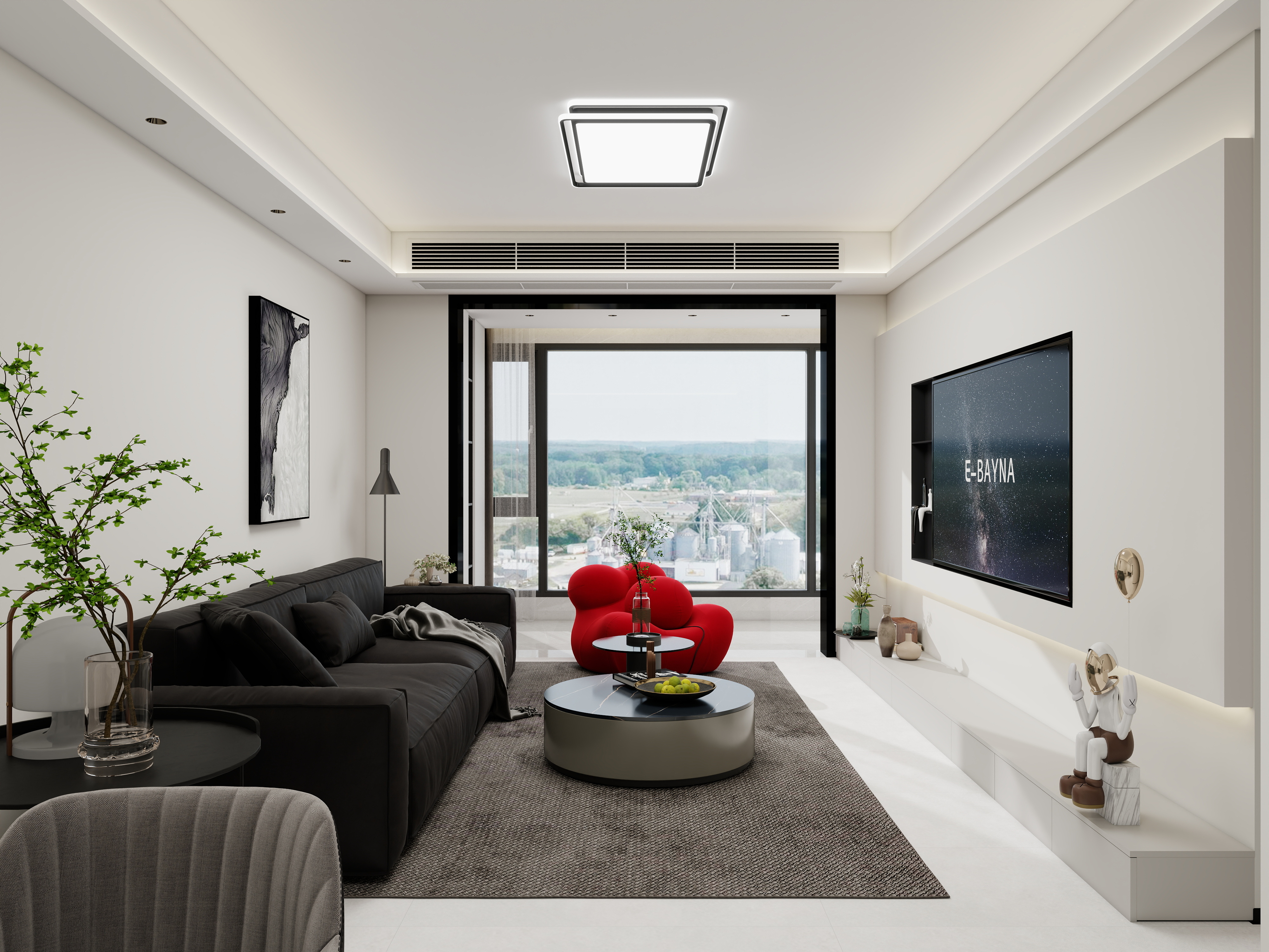 艺慈设计-现代简约小3室-装修设计方案