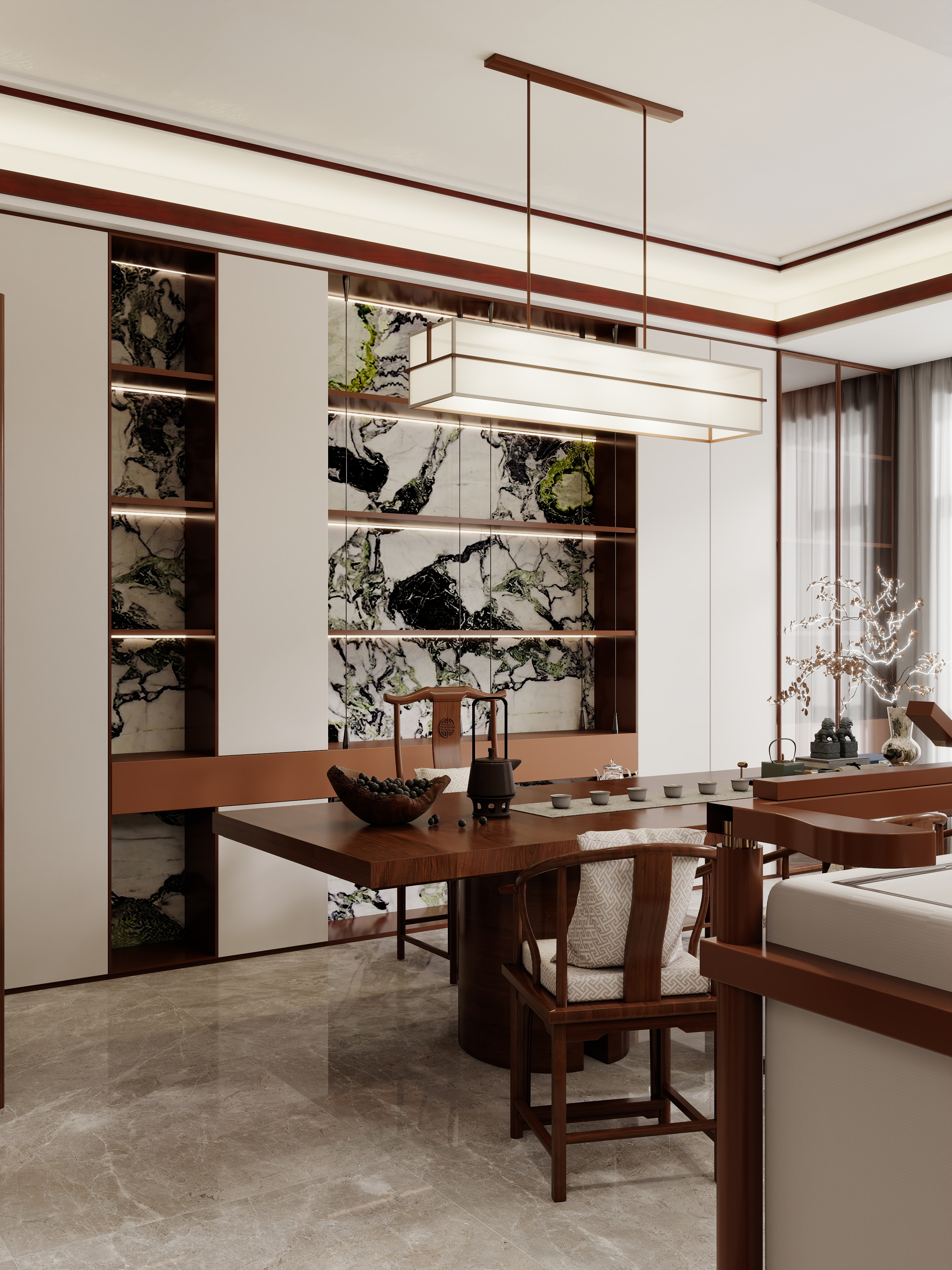 壹诺设计工作室-新中式-装修设计方案