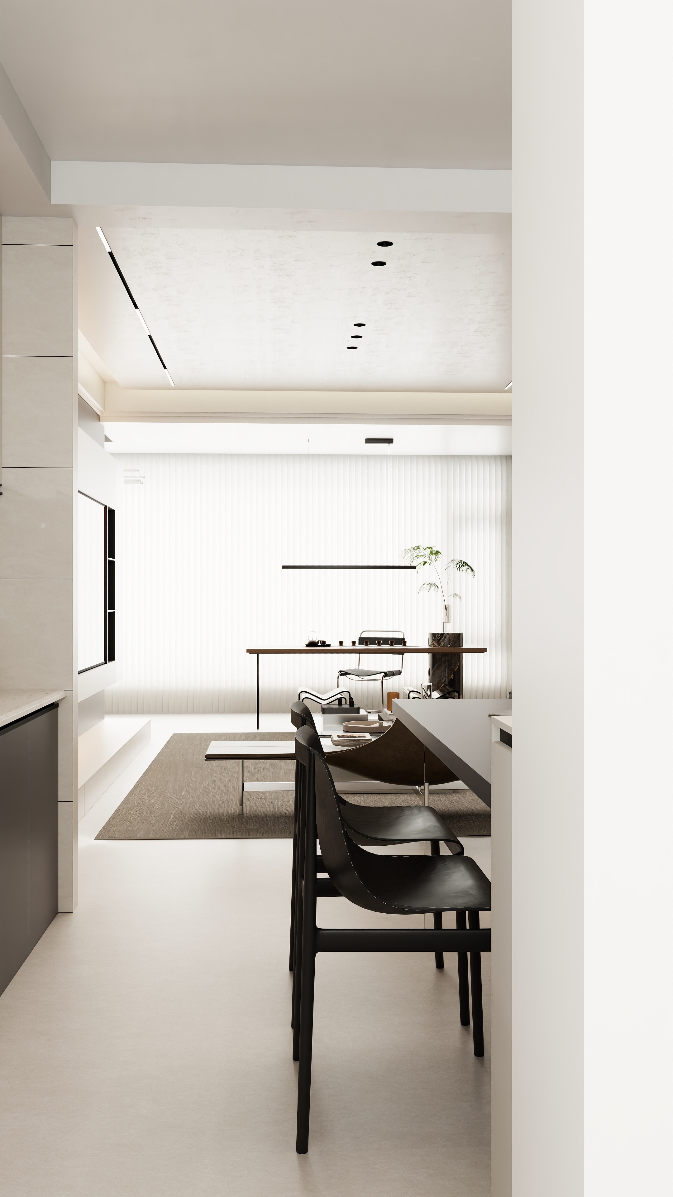 花海设计视觉表现-万铭府现代极简高级感-装修设计方案