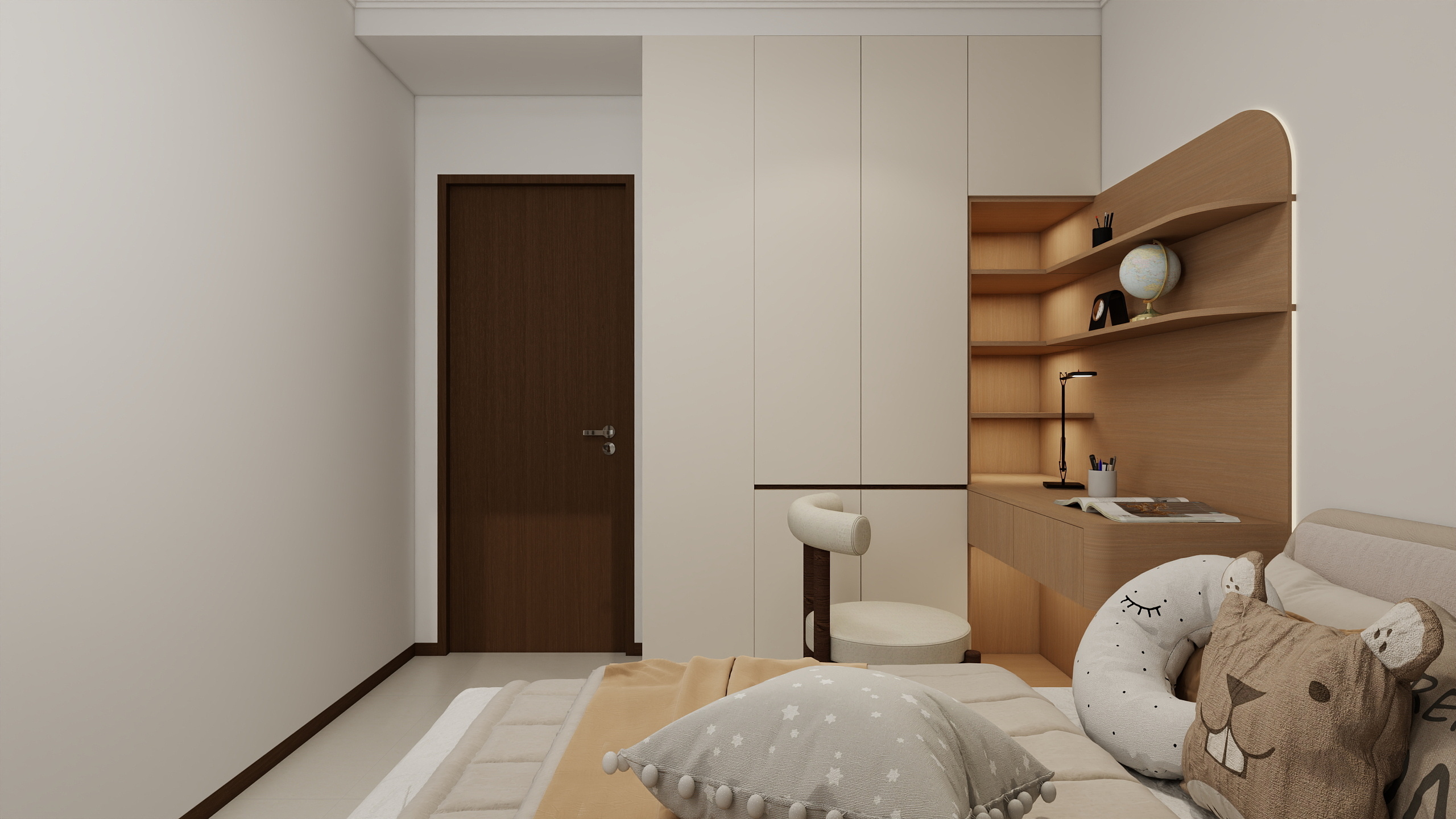 李青越-106方现代三居室样板间装修效果图