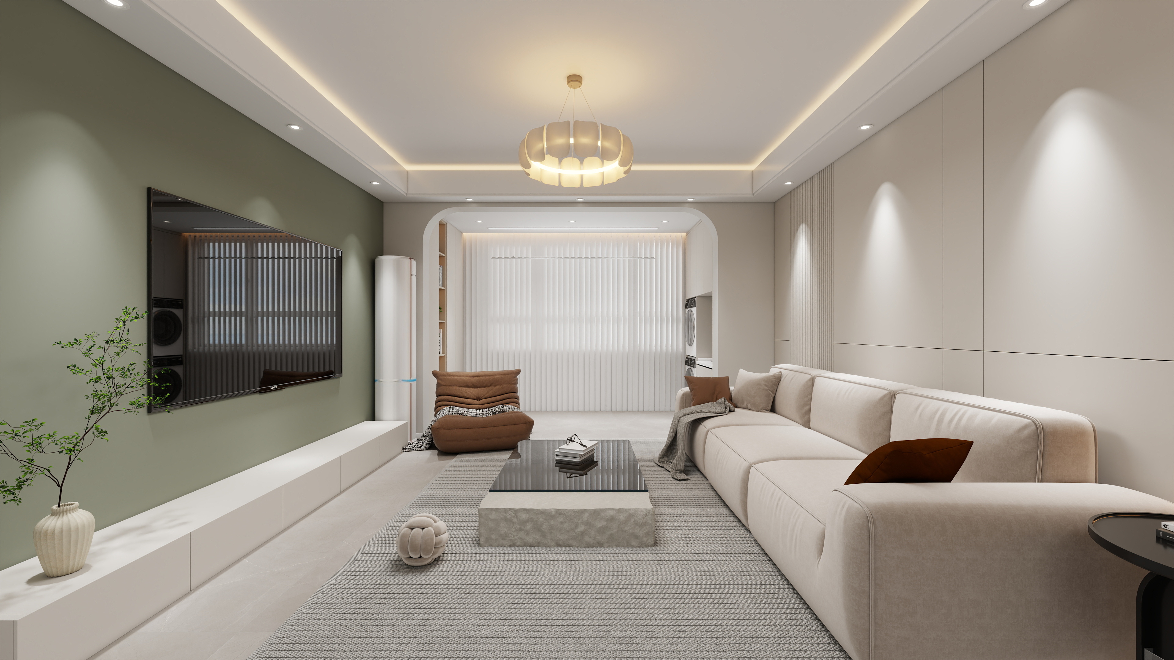 设计师丨胡月平-奶油105㎡3室-装修设计方案