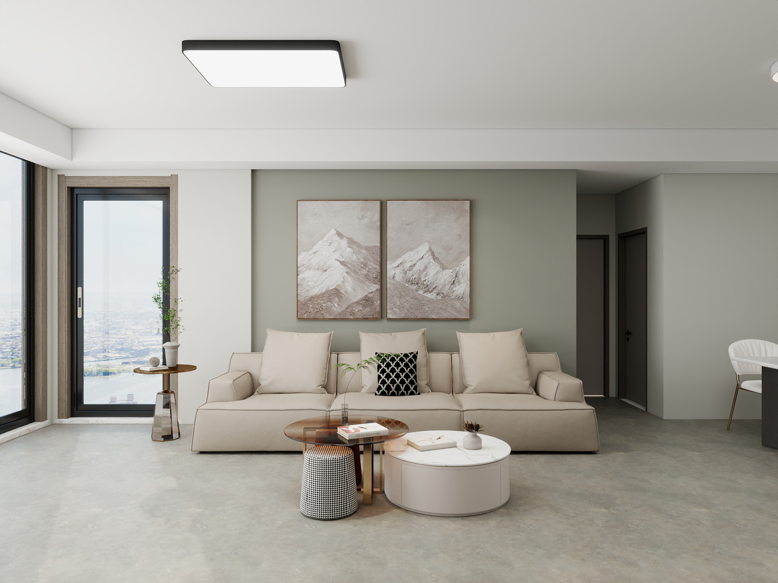 吴爽- 101m²现代新中式风格装修效果图