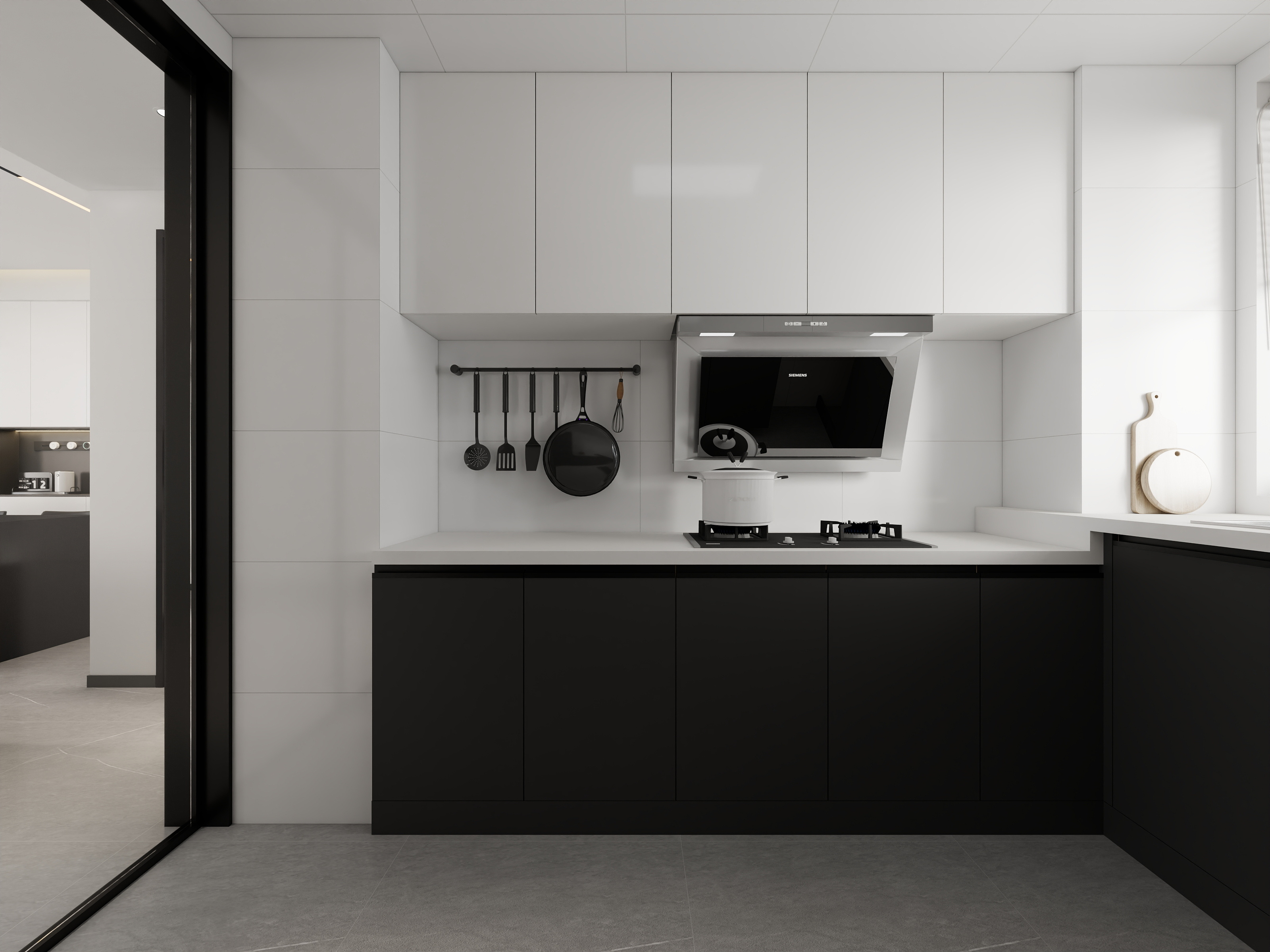 李青越-115平方现代简约三居室装修效果图