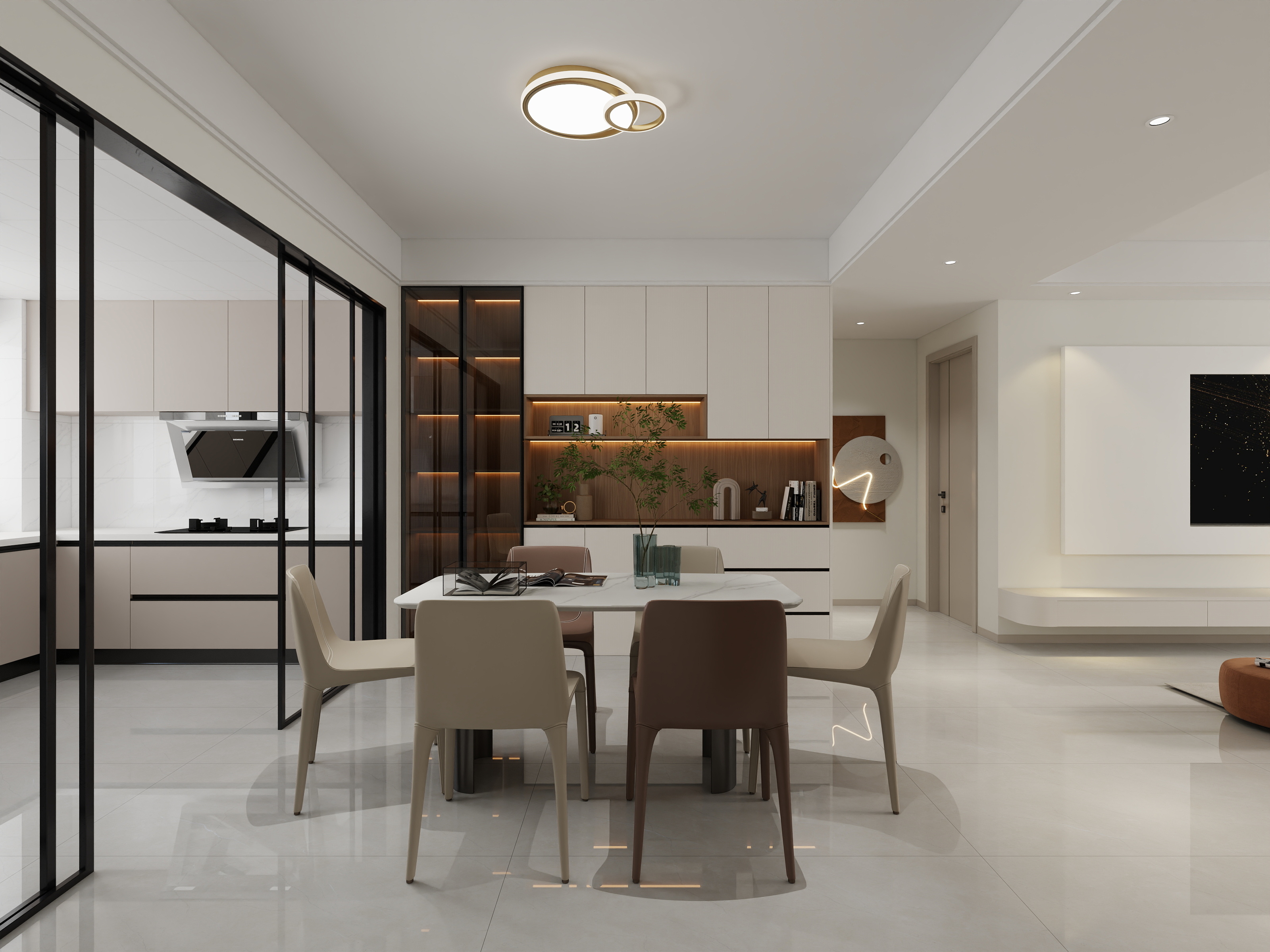 李青越-120平方现代简约三居室装修效果图