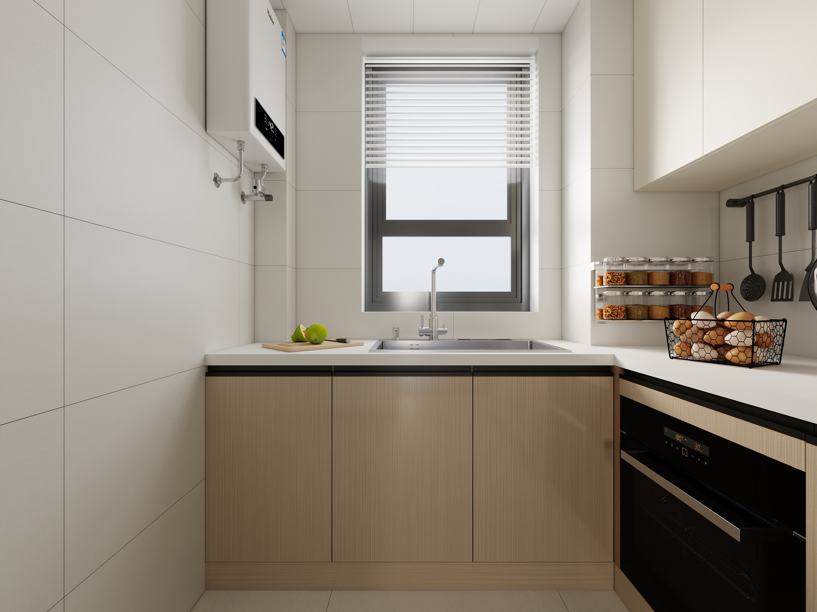 李青越-90平方现代原木两居室装修效果图