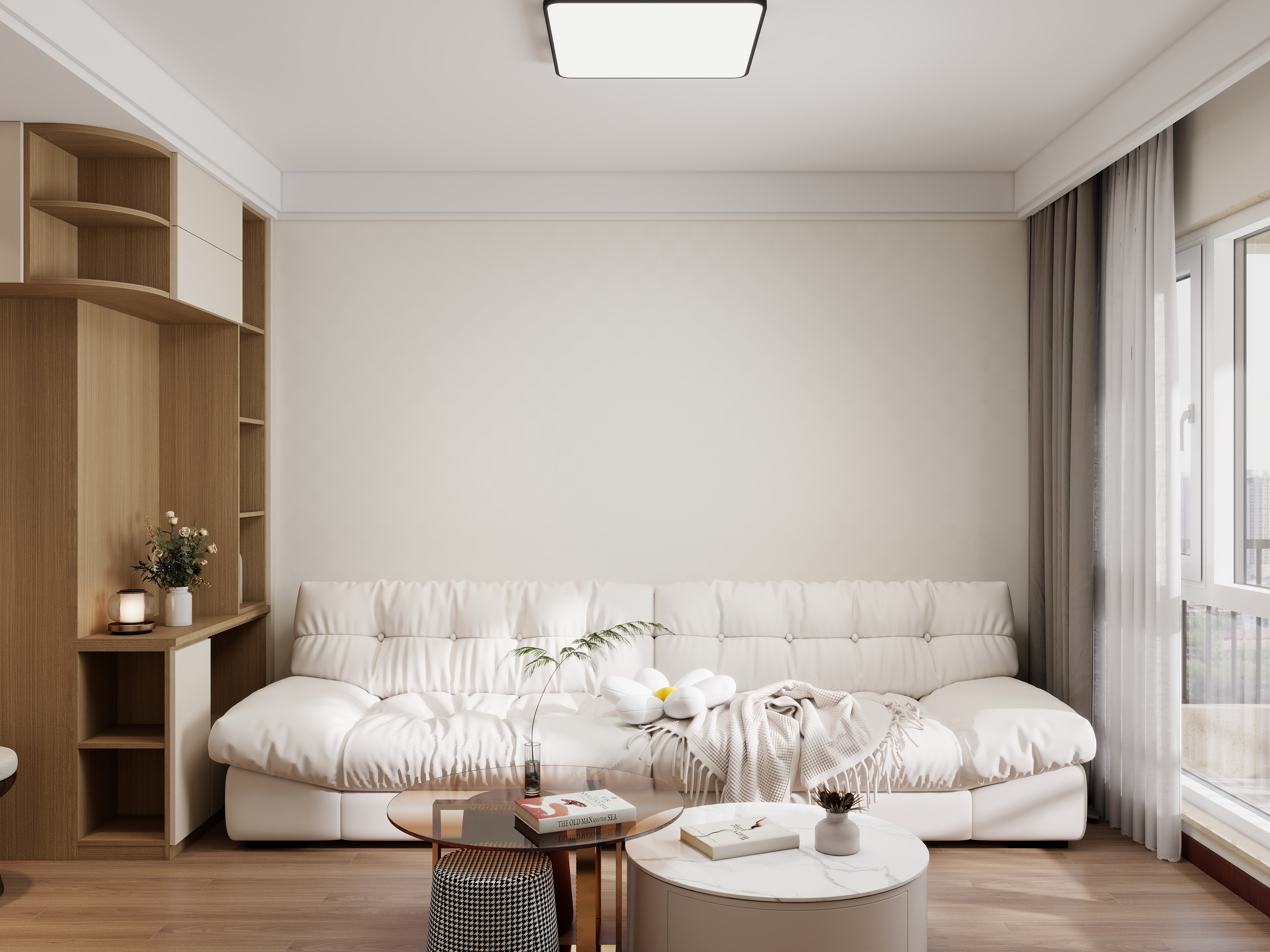 设计师石宏月-万科新榆公馆75平2室2厅1厨1卫旧房翻新-装修设计方案