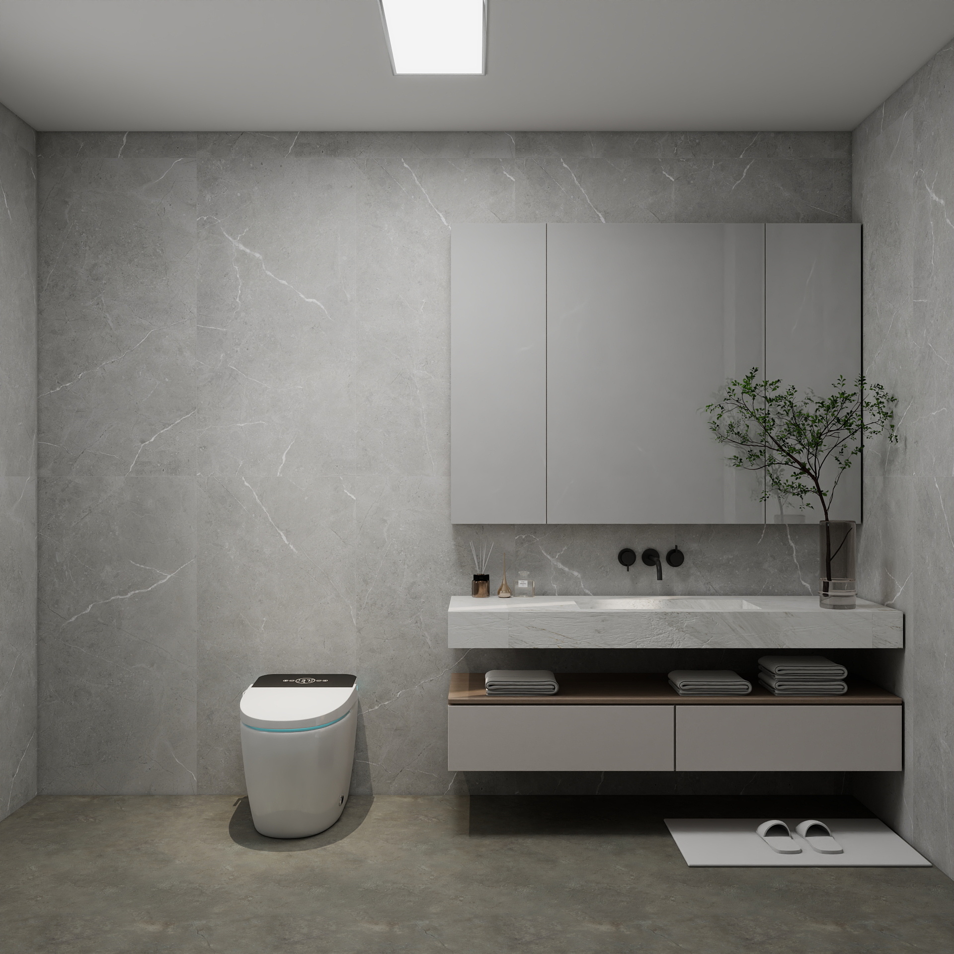 吴爽- 101m²现代新中式风格装修效果图