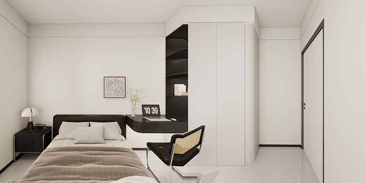 吴心忧-捷南豪苑(现代黑白灰)-装修设计方案