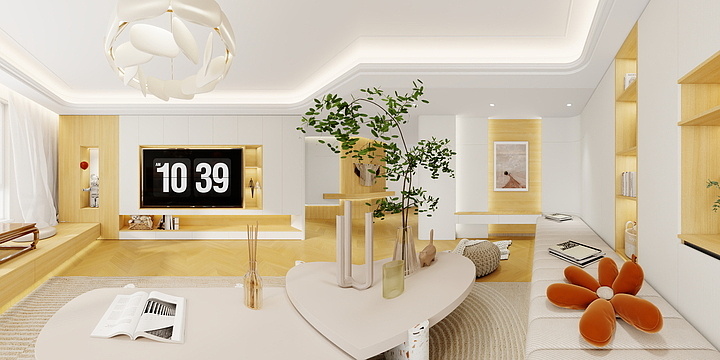 金玉卓-延河华府-奶油原木风-装修设计方案