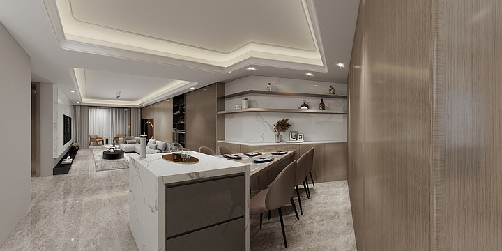 珈源工作室-《龙廷居》-四居126平-装修设计方案