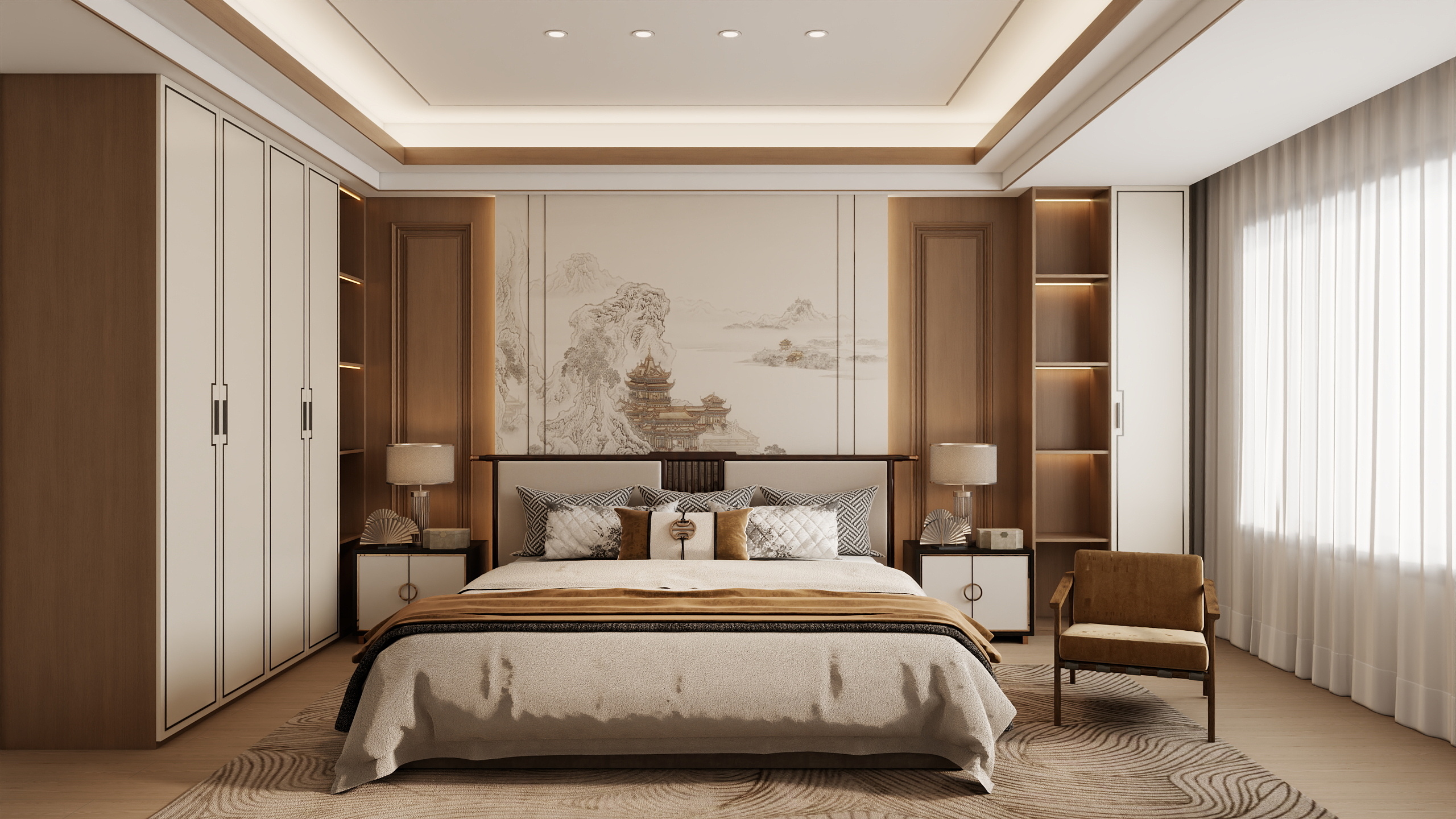 易鱼-新中式卧室-装修设计方案