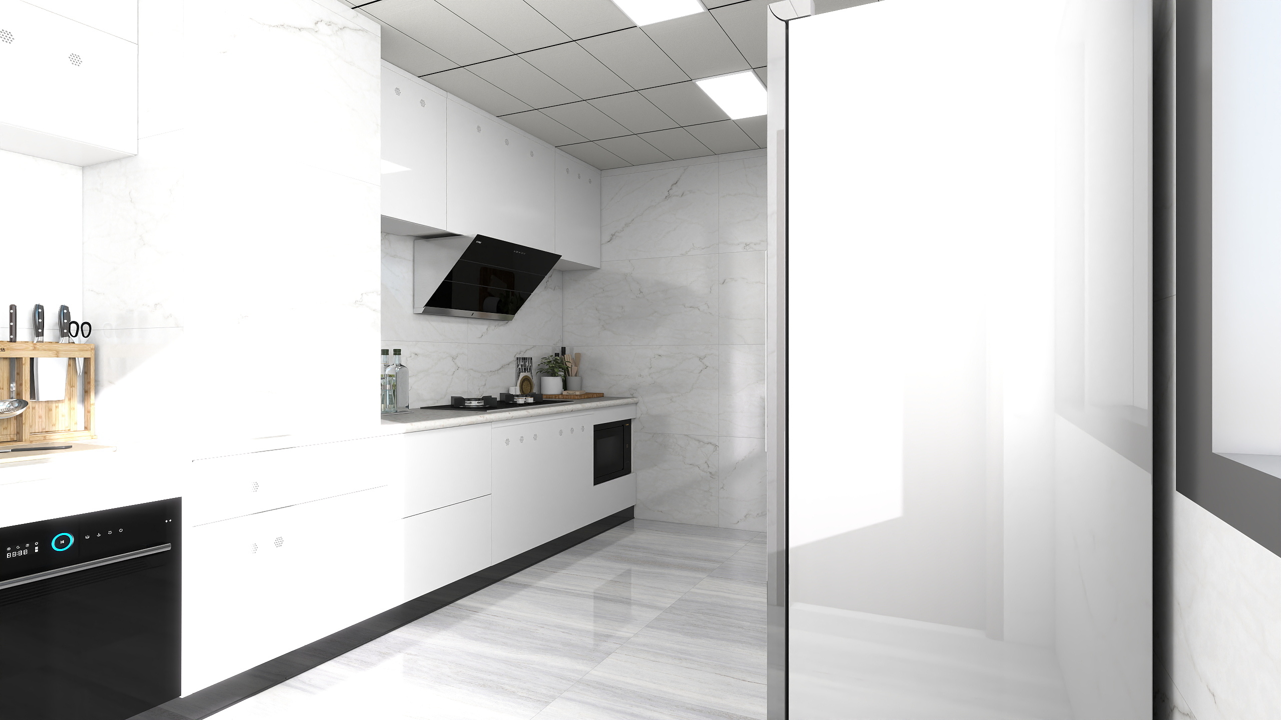 臻享建设-滨海绿洲现代简约254㎡5室装修效果图