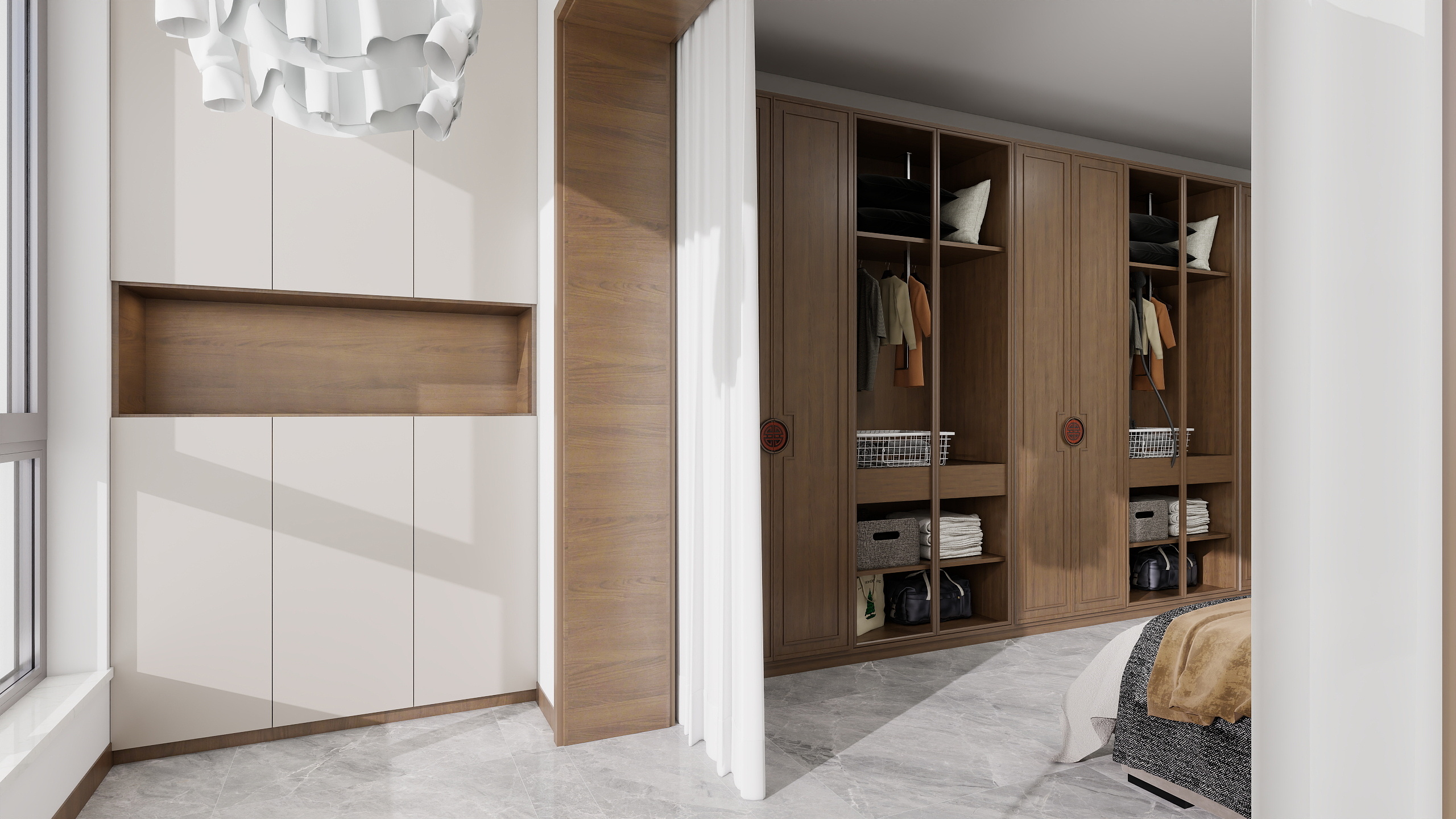 全案设计许明-富源里新中式+现代简约混搭方案装修效果图