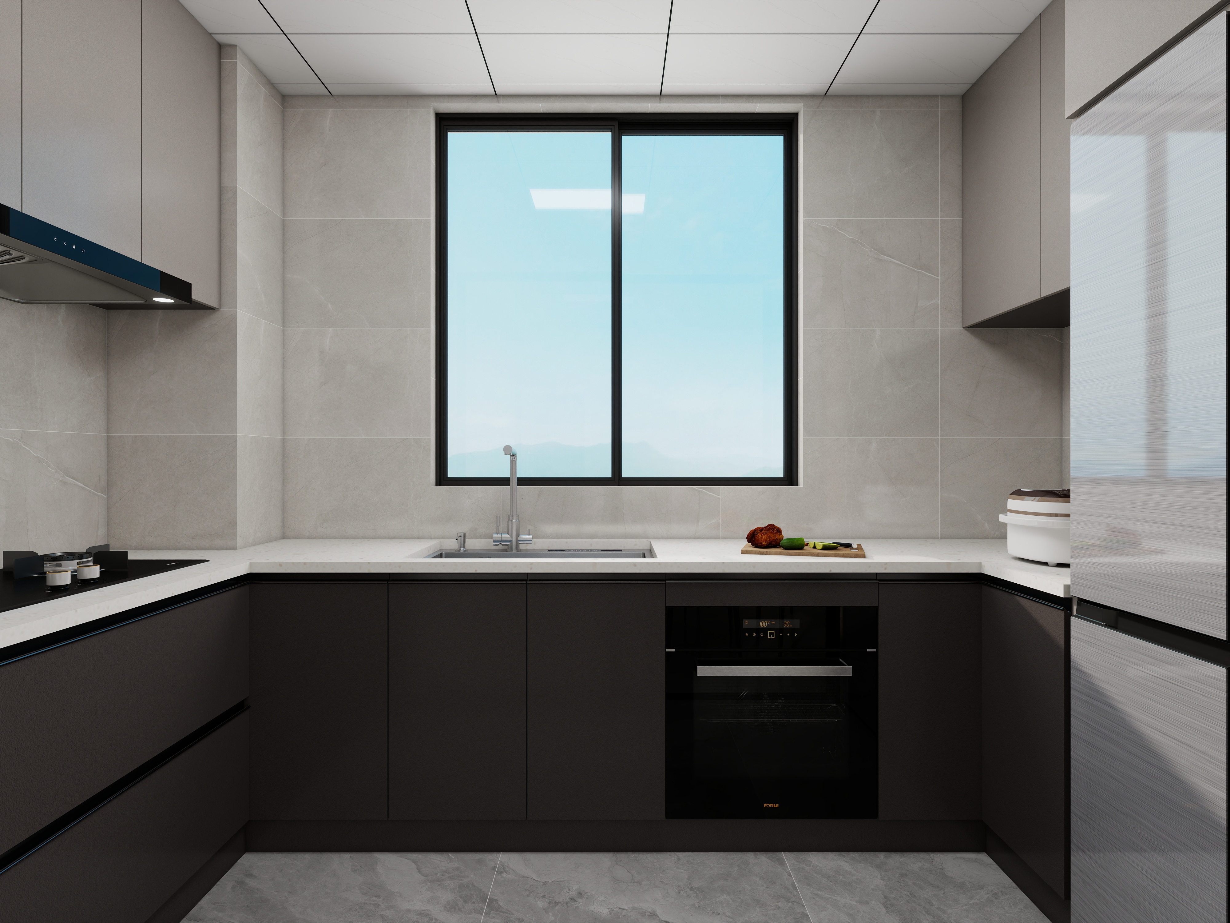 果乐设计-136方现代轻奢风格四居室装修效果图