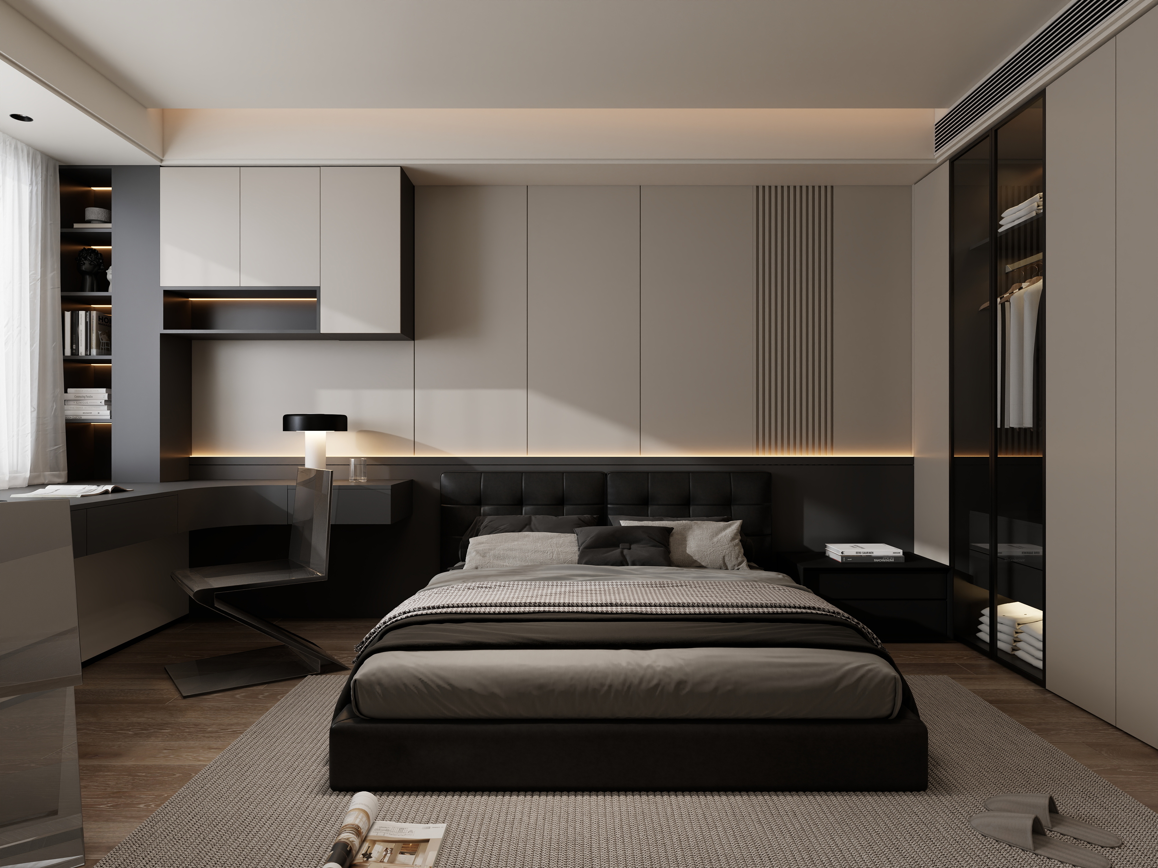 芯玲设计-赵勇珲现代简约（赵勇珲渲染插件灯光模板）-副本-装修设计方案