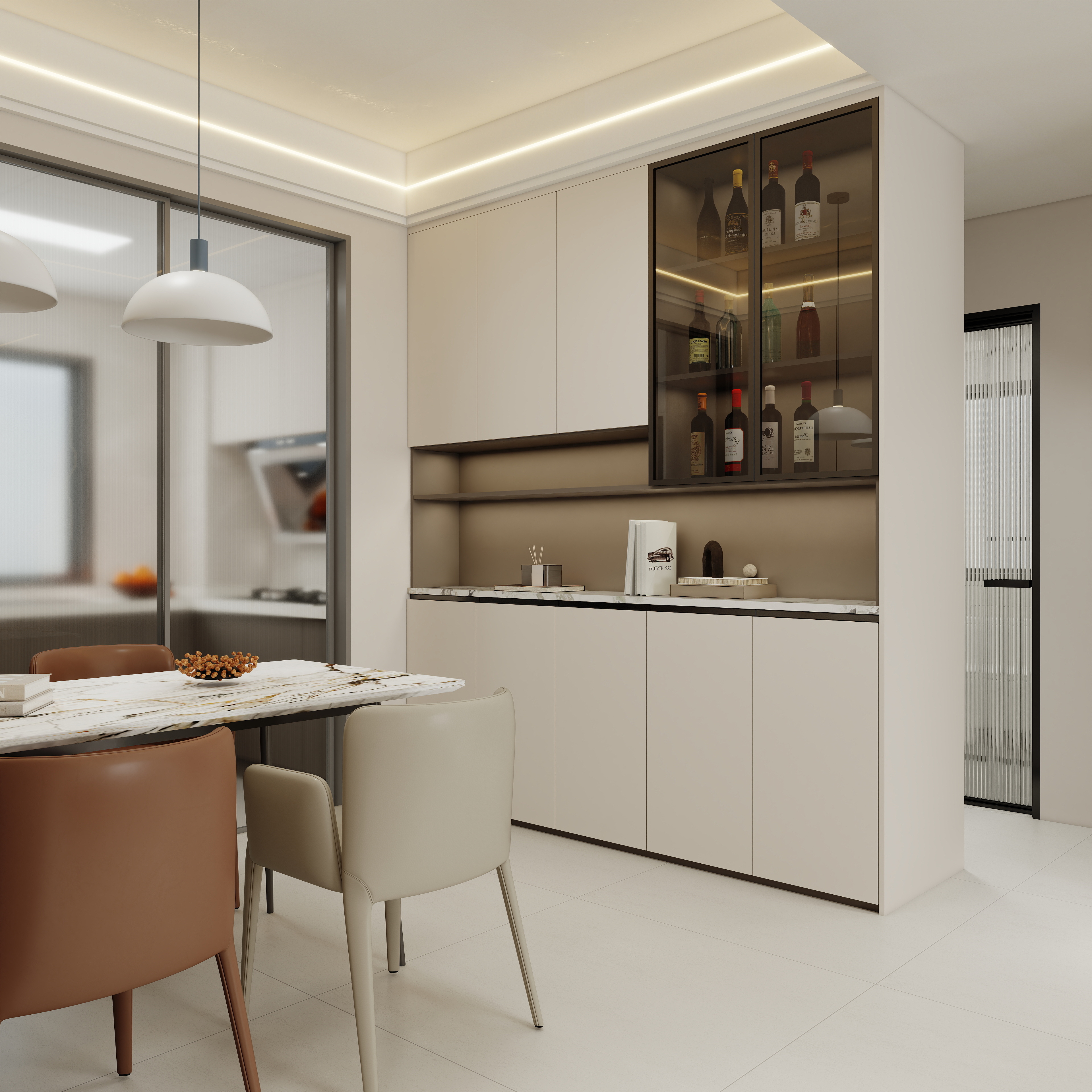 壹诺设计工作室-96㎡3室-现代简约装修效果图