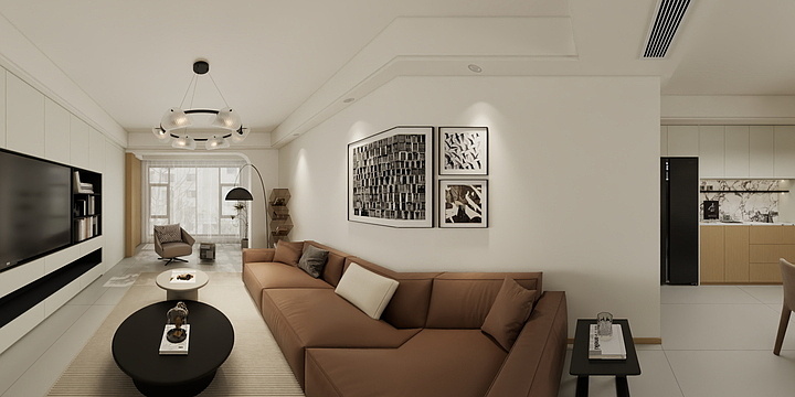 效果图1217-宝旭官邸16幢606室-装修设计方案