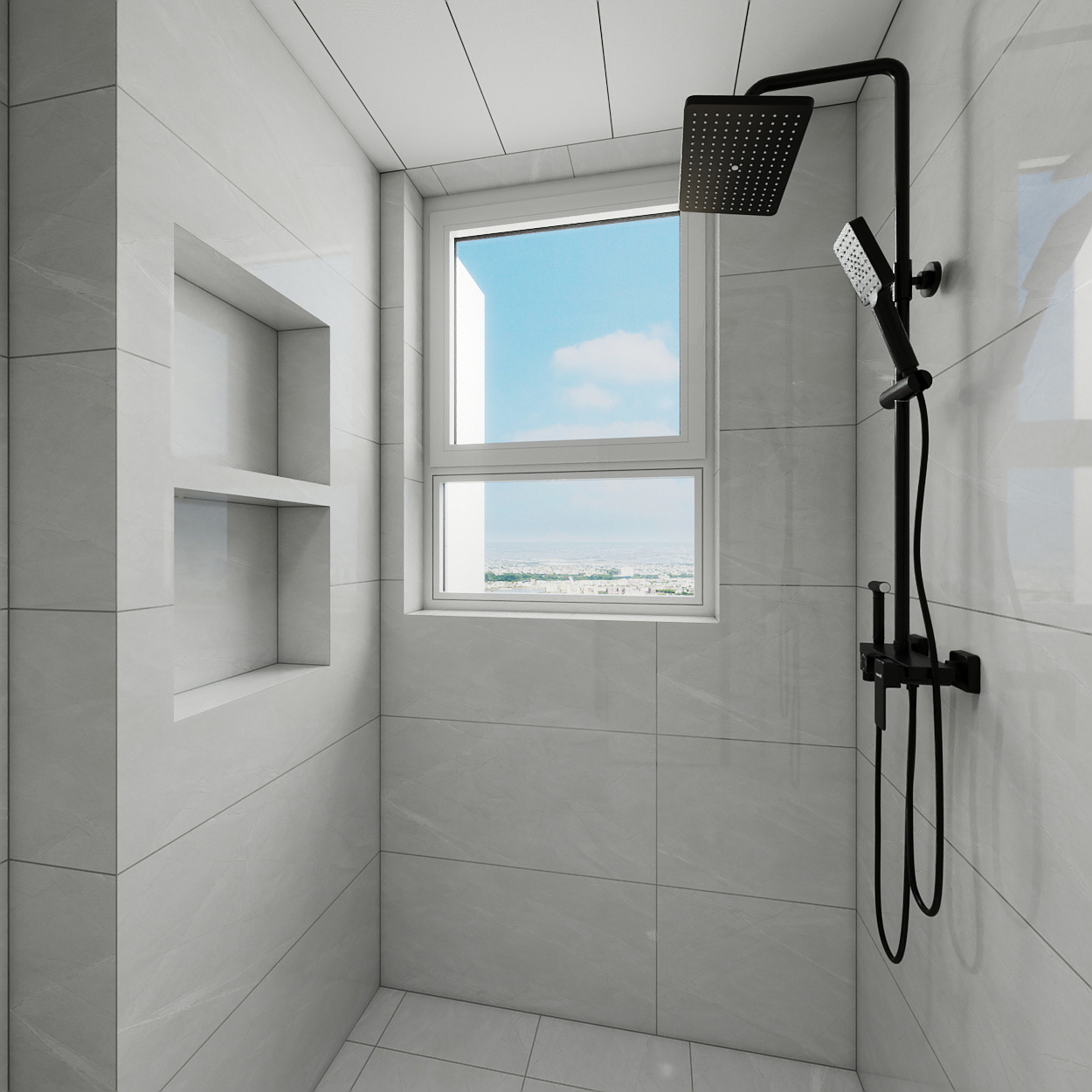 陈飞-108㎡三室两厅两卫效果展示一层次卫装修效果图第3张