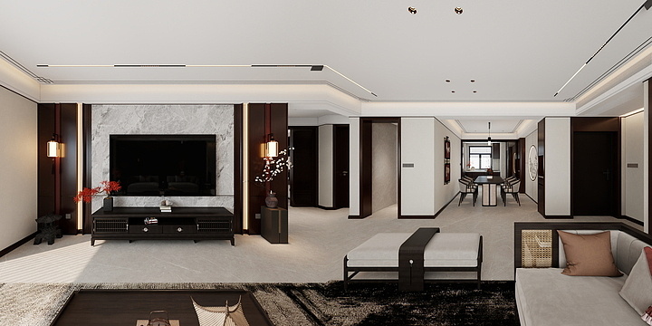 梦天木门垣曲店-滨河壹号北区7-1-1601（现代中式）2-装修设计方案