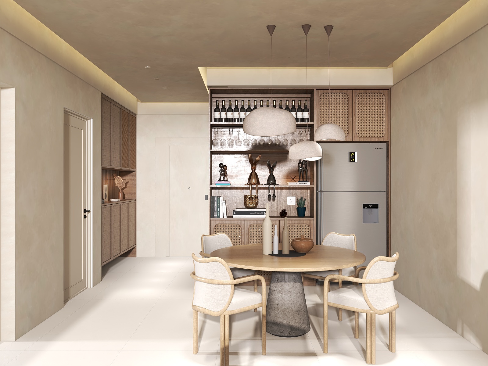 李青越-49方现代风格一居室装修效果图