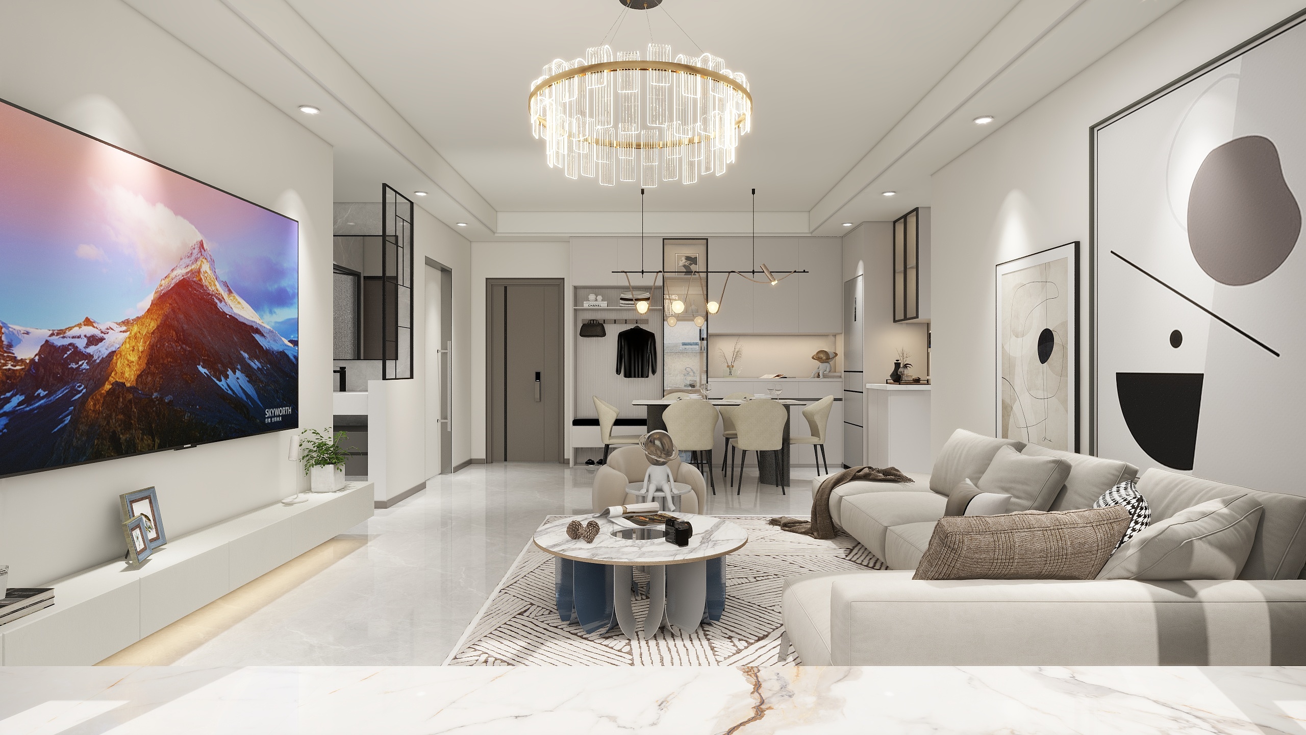 王书书-港丽110㎡3室-装修设计方案