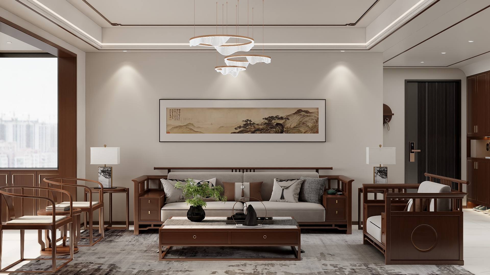 吴爽-【沈阳】—232m²新中式风格-装修设计方案