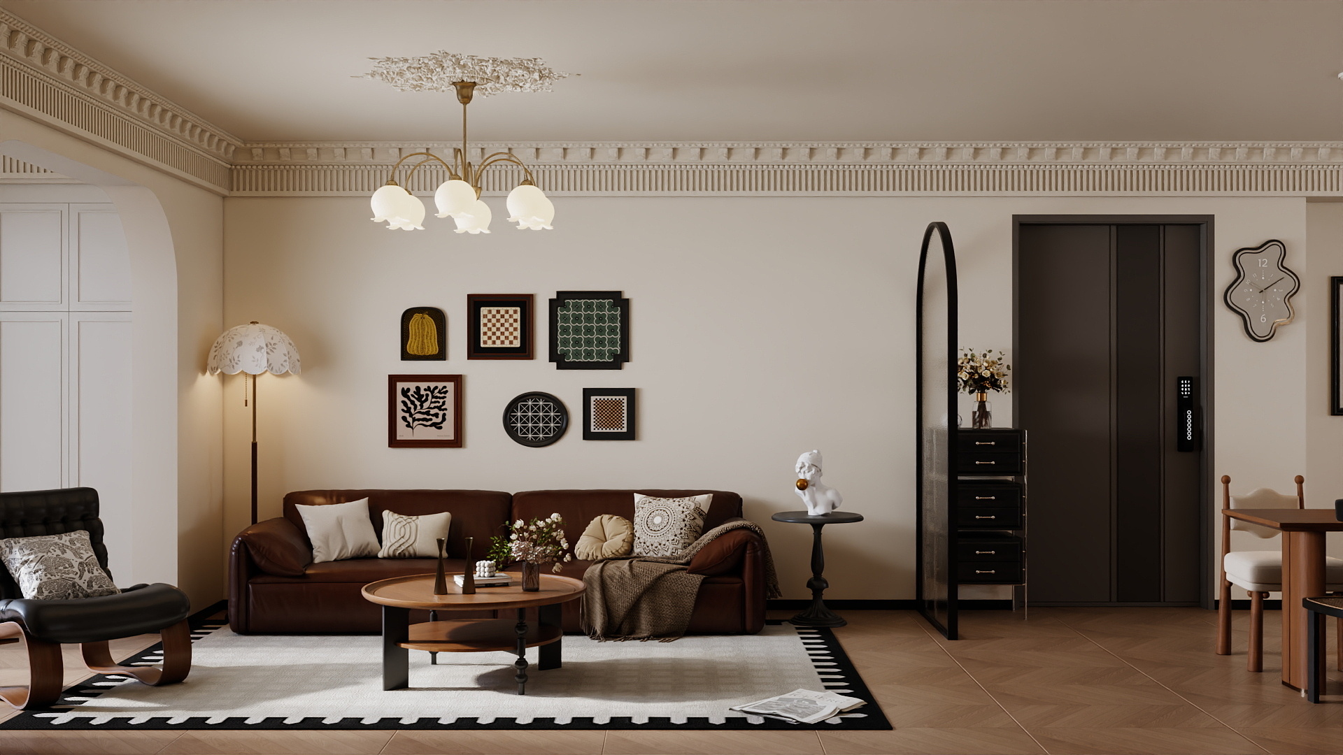 吴爽-【寒冷】—119m²复古奶油风格-装修设计方案