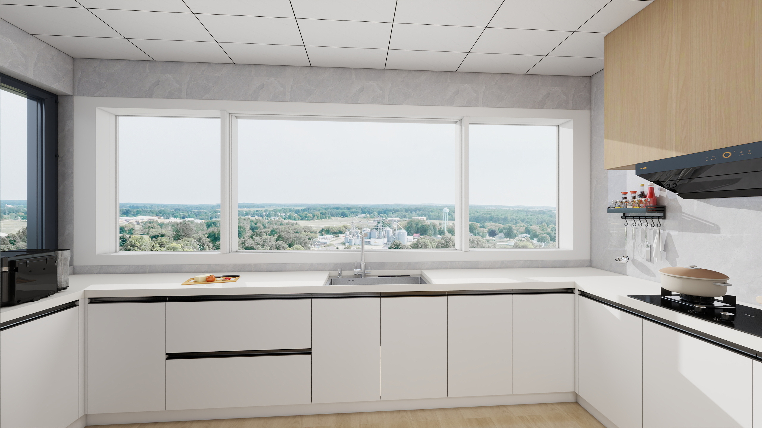 李青越-64方现代风格两居室装修效果图