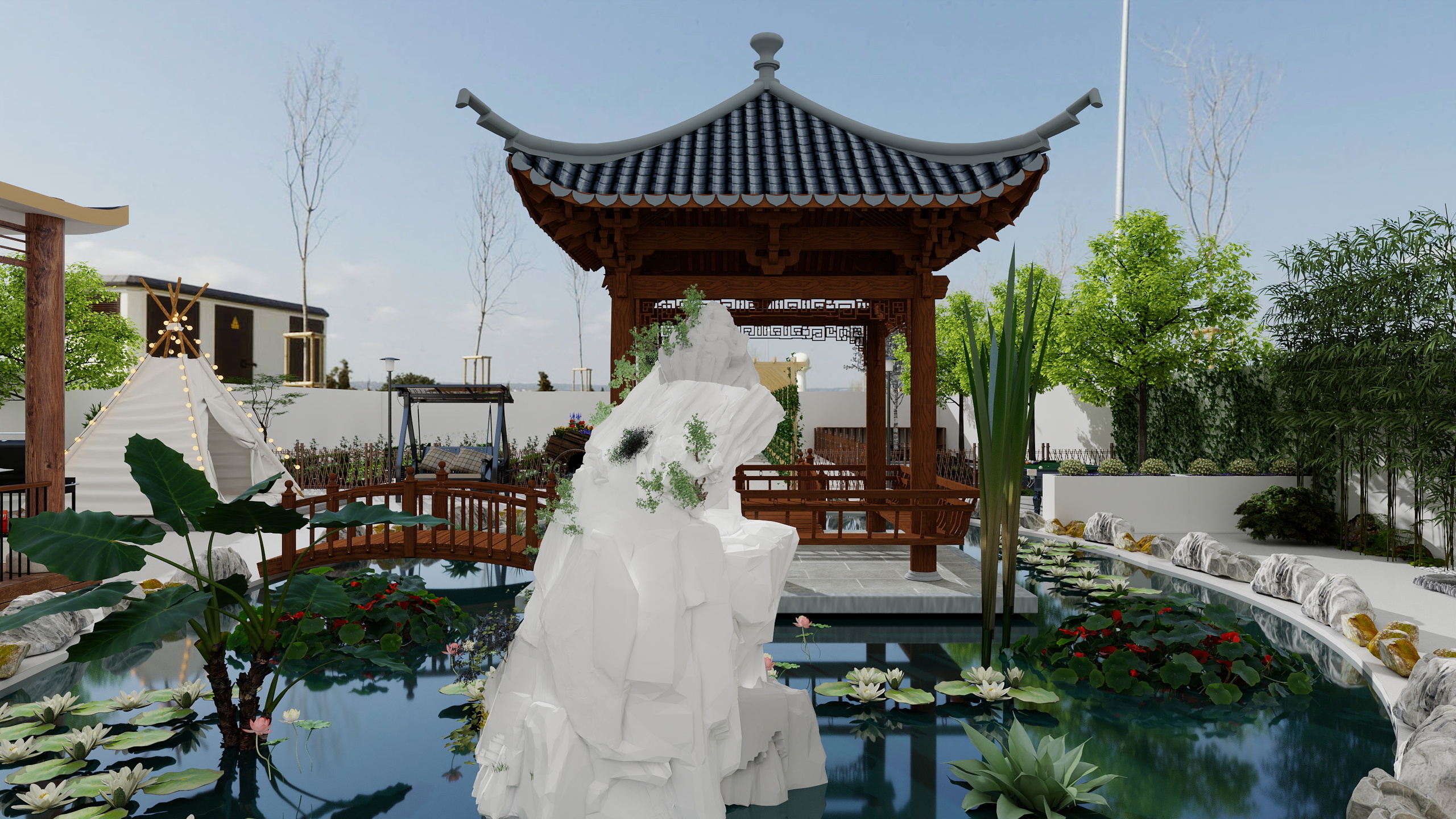 青云设计装饰-中式庭院-装修设计方案