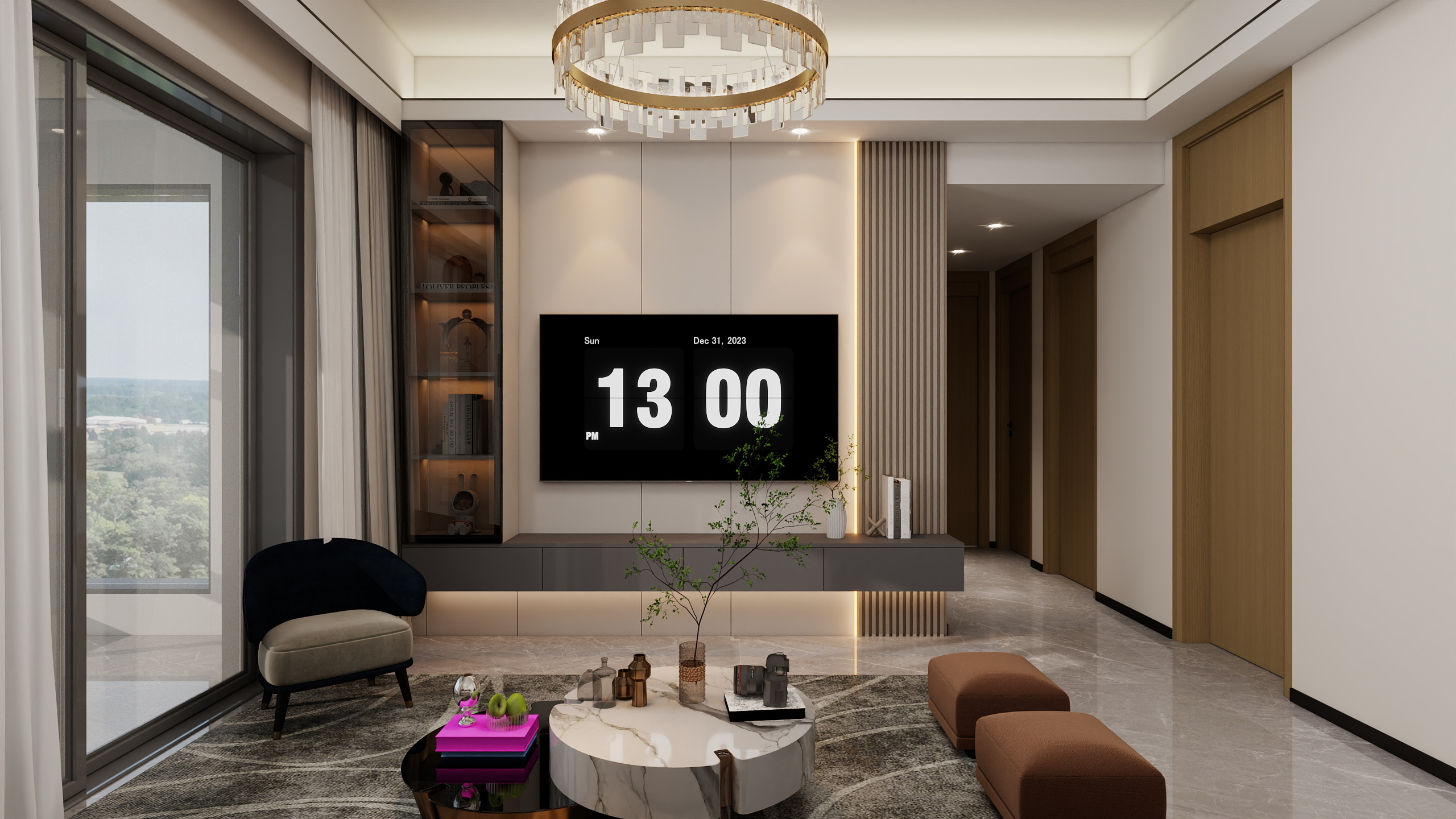 星空设计500一套-轻奢117㎡5室装修效果图