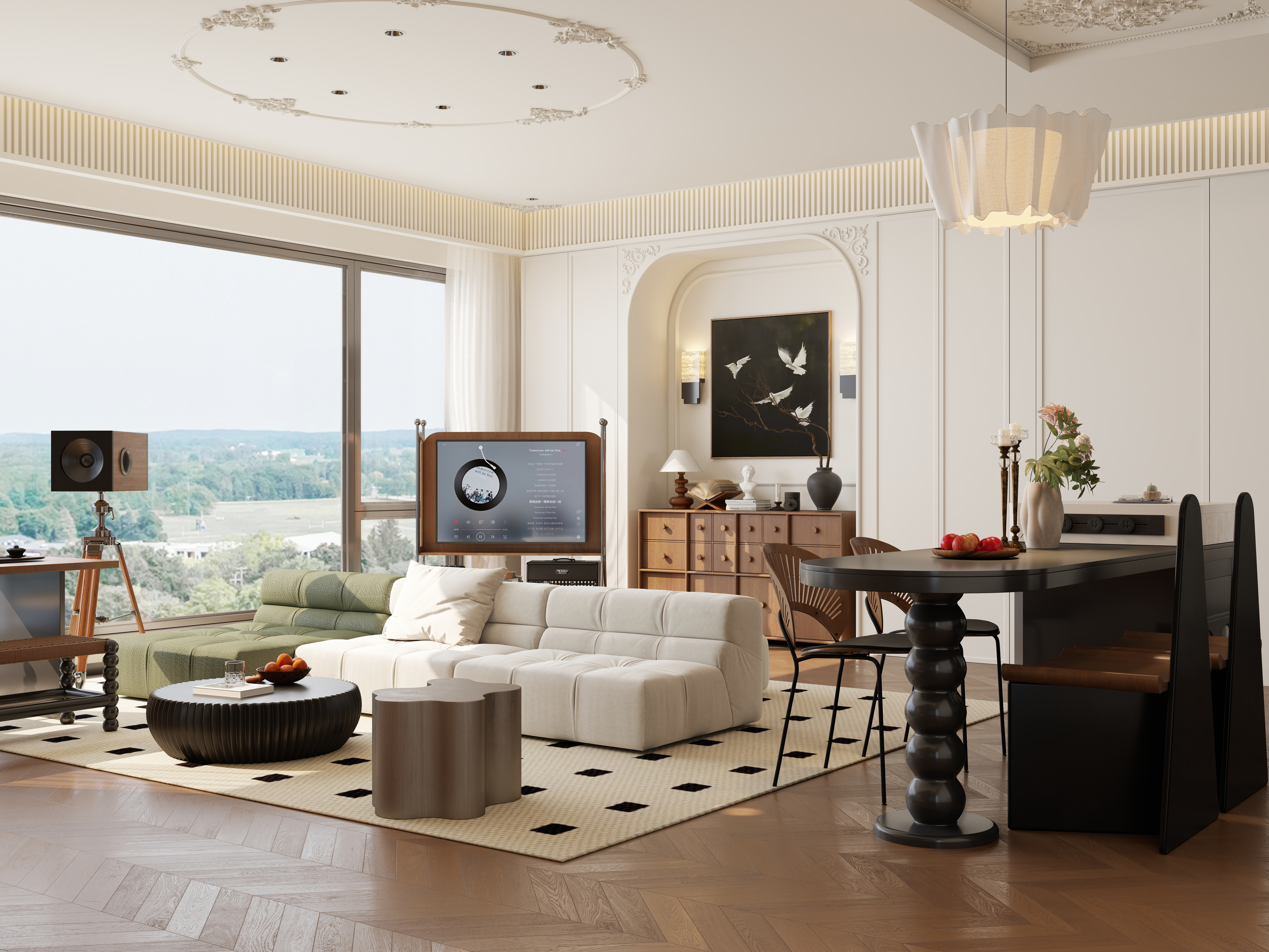 西安设计师汤汤-A25-全运村175平-轻复古-装修设计方案